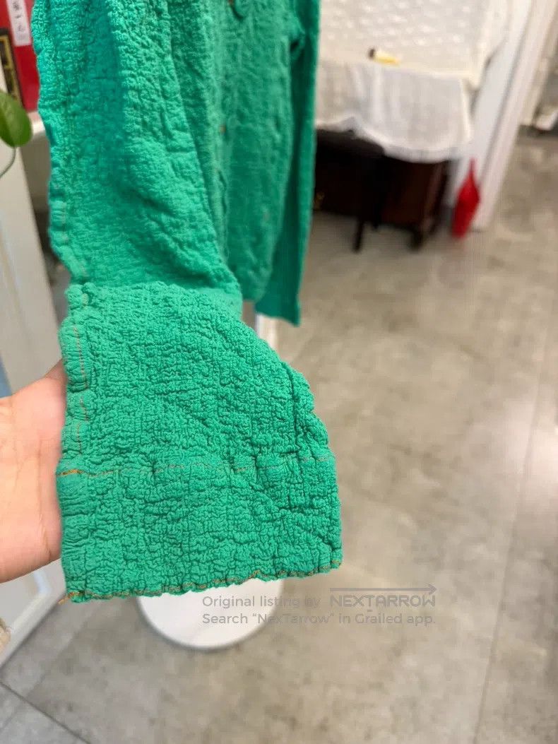Issey Miyake Issey Miyake size:one size Cauliflower Print Blazer Green Size XXS / US 00 / IT 34 - 4 Thumbnail