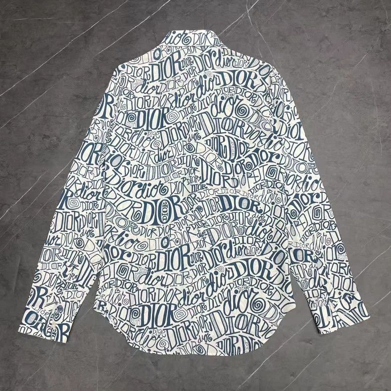 Dior Dior Stussy Printed Silk Shirt Size 38-2506 Size US M / EU 48-50 / 2 - 2 Thumbnail