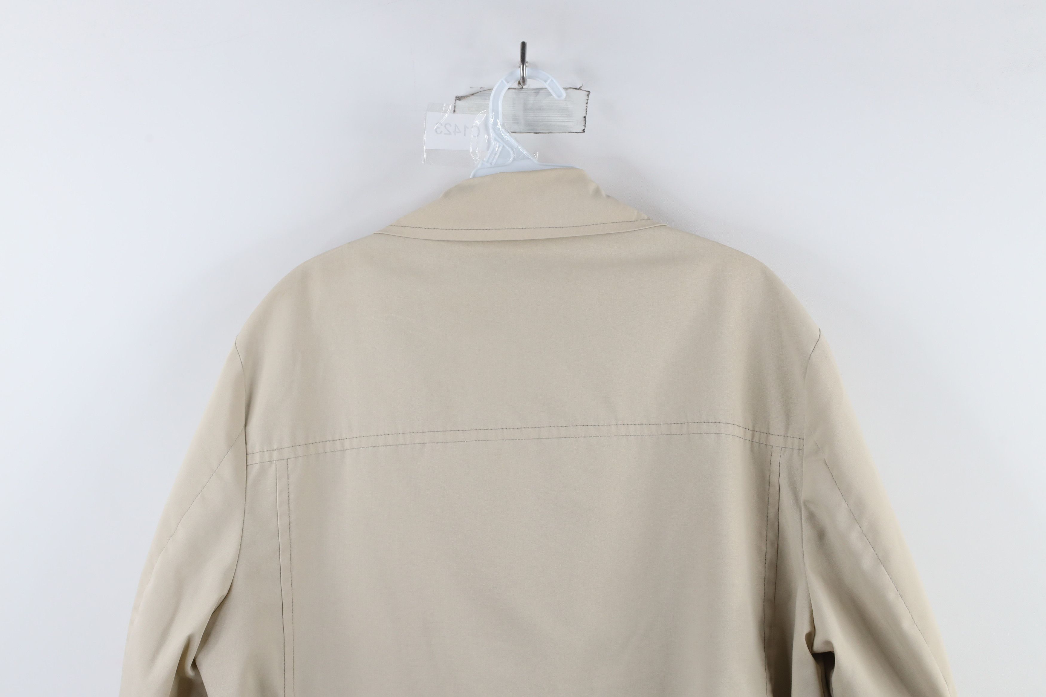 Vintage Vintage 70s Streetwear Buckle Back Full Zip Jacket Beige USA Size US L / EU 52-54 / 3 - 19 Thumbnail