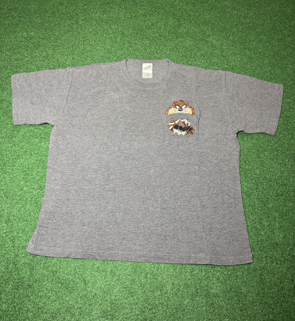 Warner Bros Taz Looney Tunes Cartoon Pocket T Shirt Large Warner Bros Size US L / EU 52-54 / 3 - 1 Thumbnail
