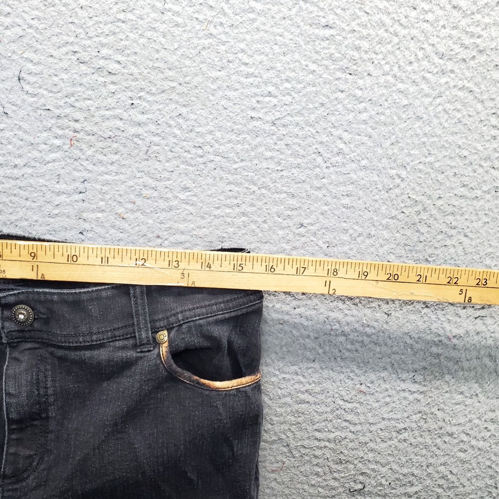 Vintage Chico's Jeans Women Medium Black Denim Dark Wash Straight 5-Pocket Size 32" / US 10 / IT 46 - 6 Thumbnail