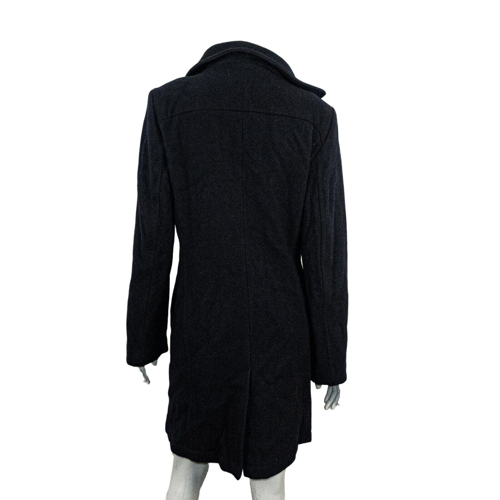 Reiss REISS Women's Wool PETRONE Pea Coat zip up in navy blue Size S / US 4 / IT 40 - 3 Thumbnail