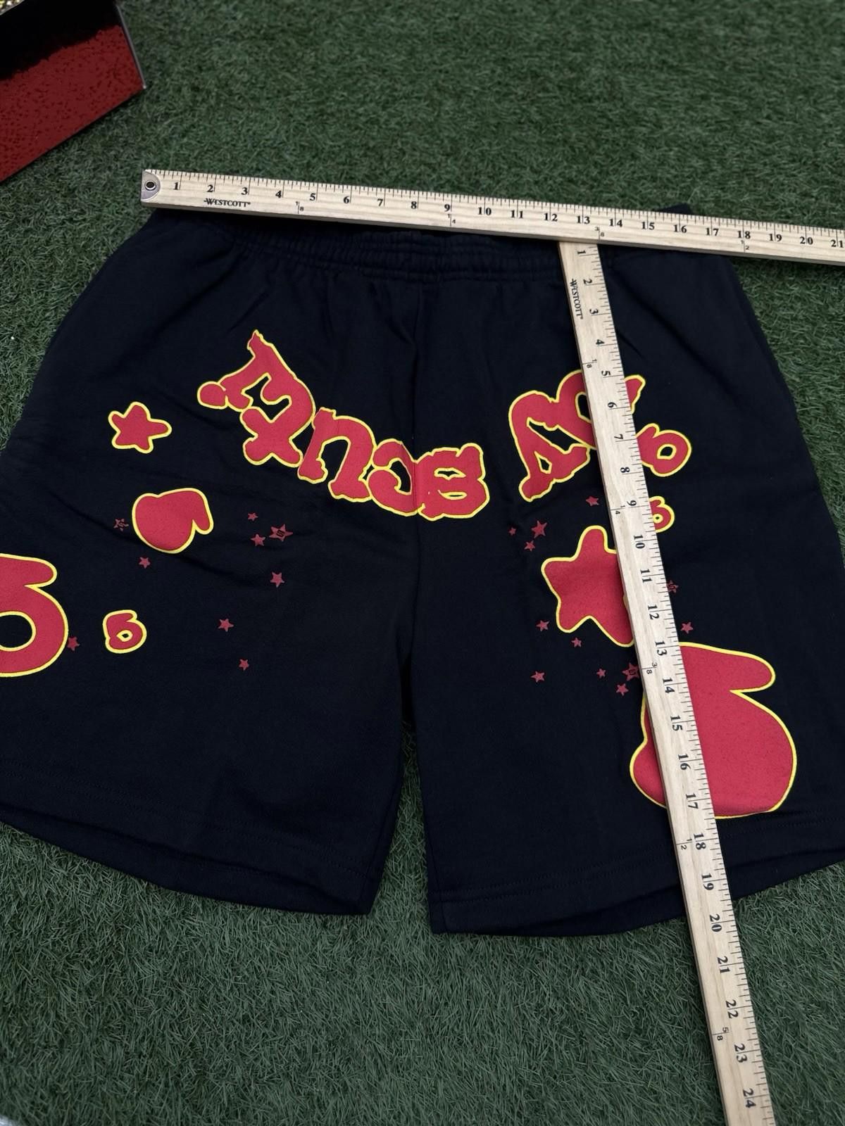 Sp5der Sp5der OG Web V2 Phantom Sweatshort “Black Red” New (XXL) Size US 40 / EU 56 - 6 Thumbnail