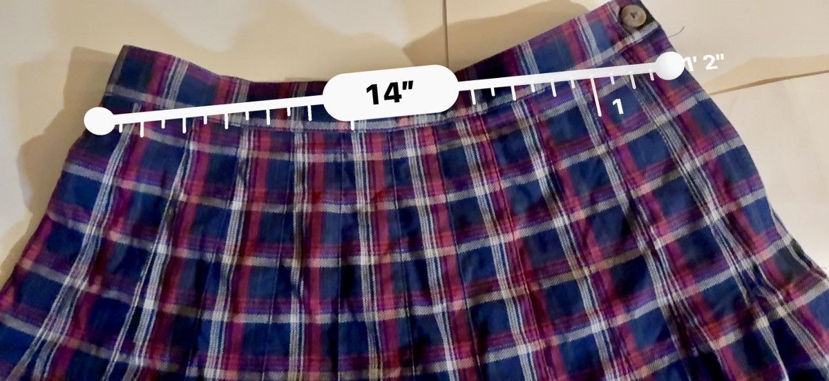 Other Vintage 80s Palmetto’s Plaid Pleated Mini Skirt Size 25" / US 0 / IT 36 - 5 Thumbnail