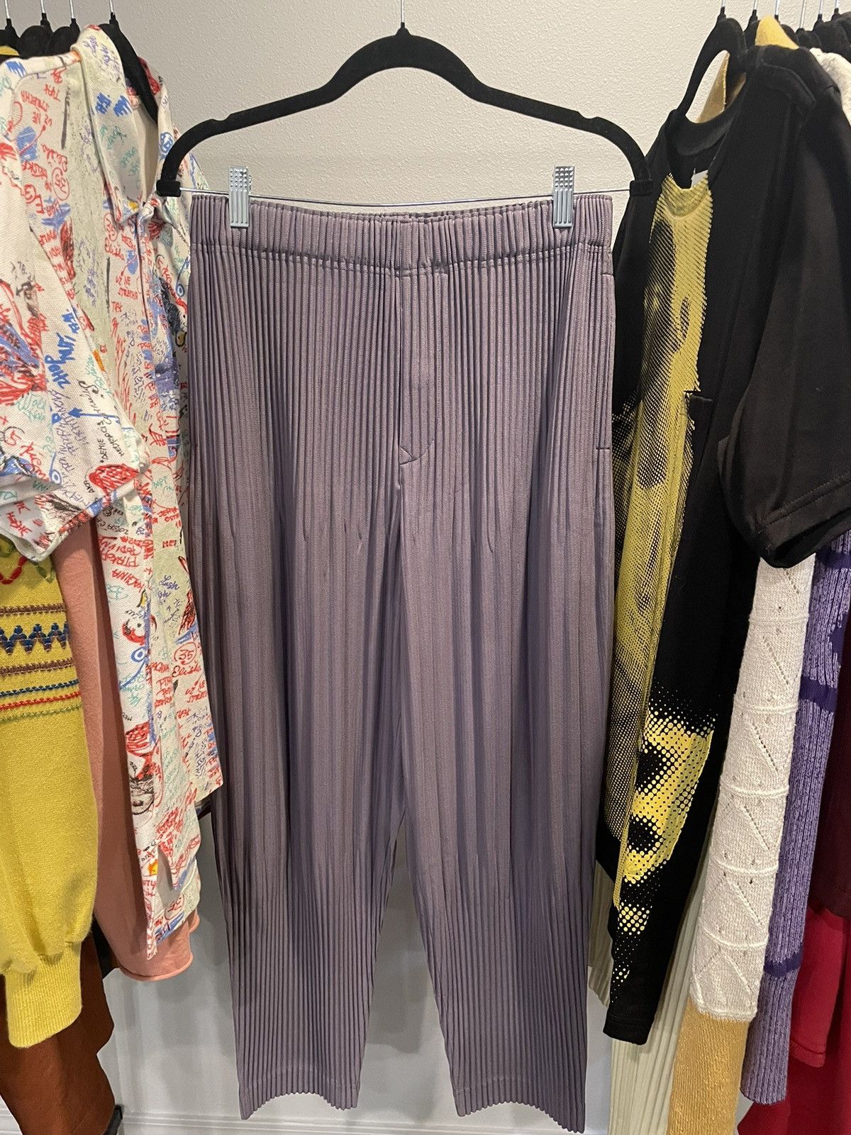 Homme Plisse Issey Miyake Homme Plissé Issey Miyake Purple Monthly Color Trouser Size US 29 - 5 Thumbnail
