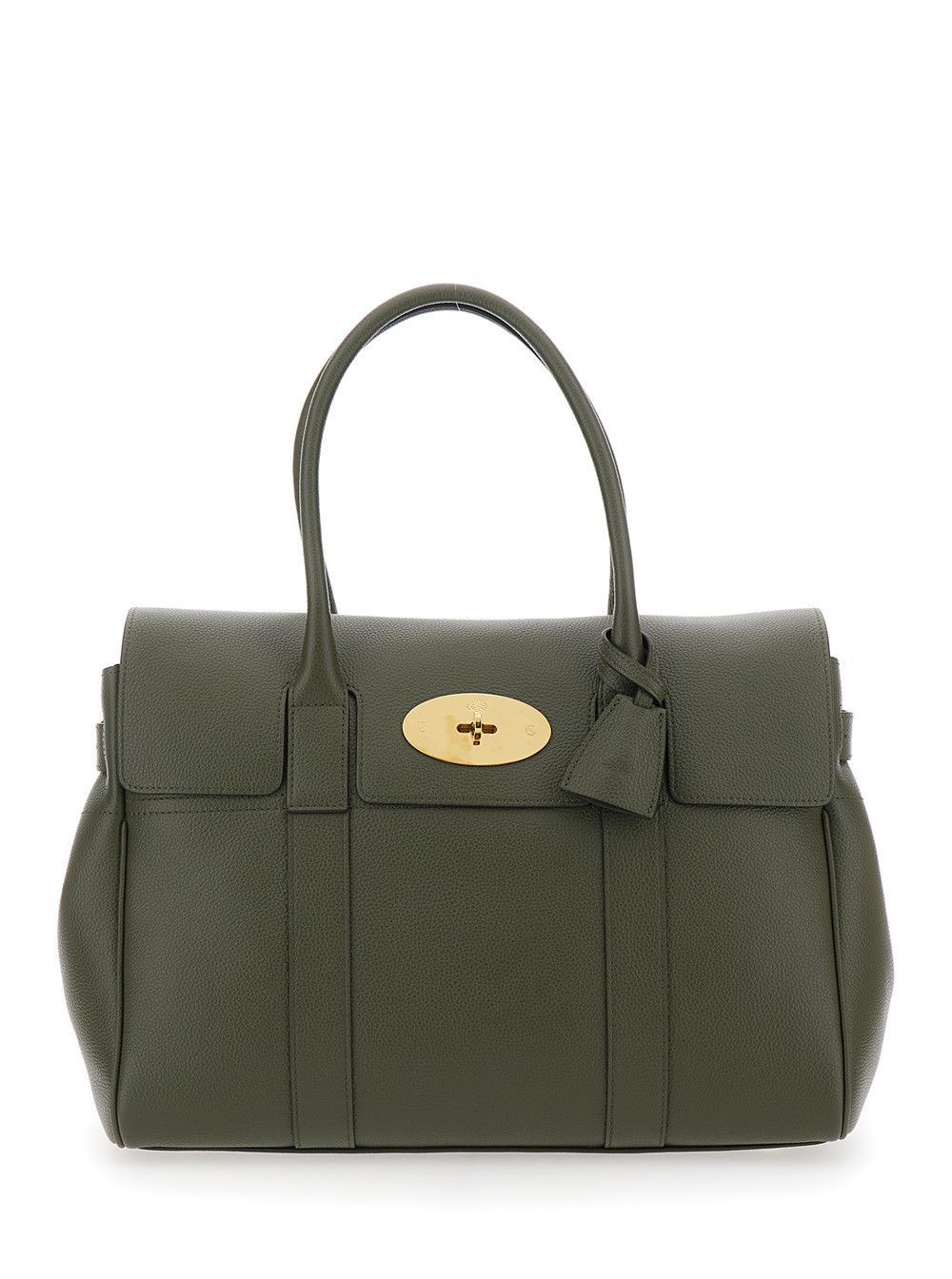 Mulberry Handbag 'Bayswater' with Turnlock Closure in Green Pebbled Leather for Women Size ONE SIZE - 1 Thumbnail
