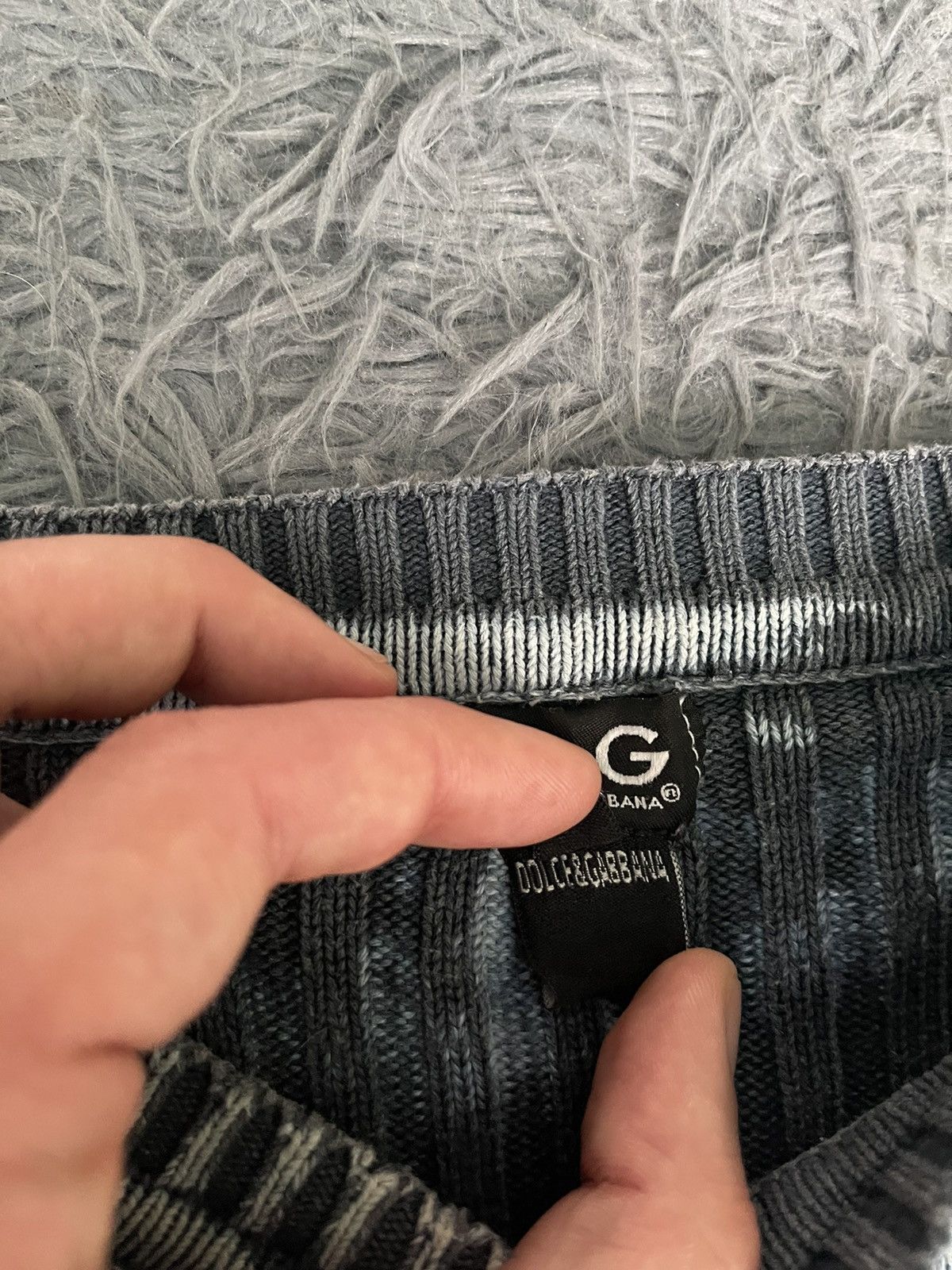 Dolce & Gabbana D&G archive Y2K ribbed knit sweater