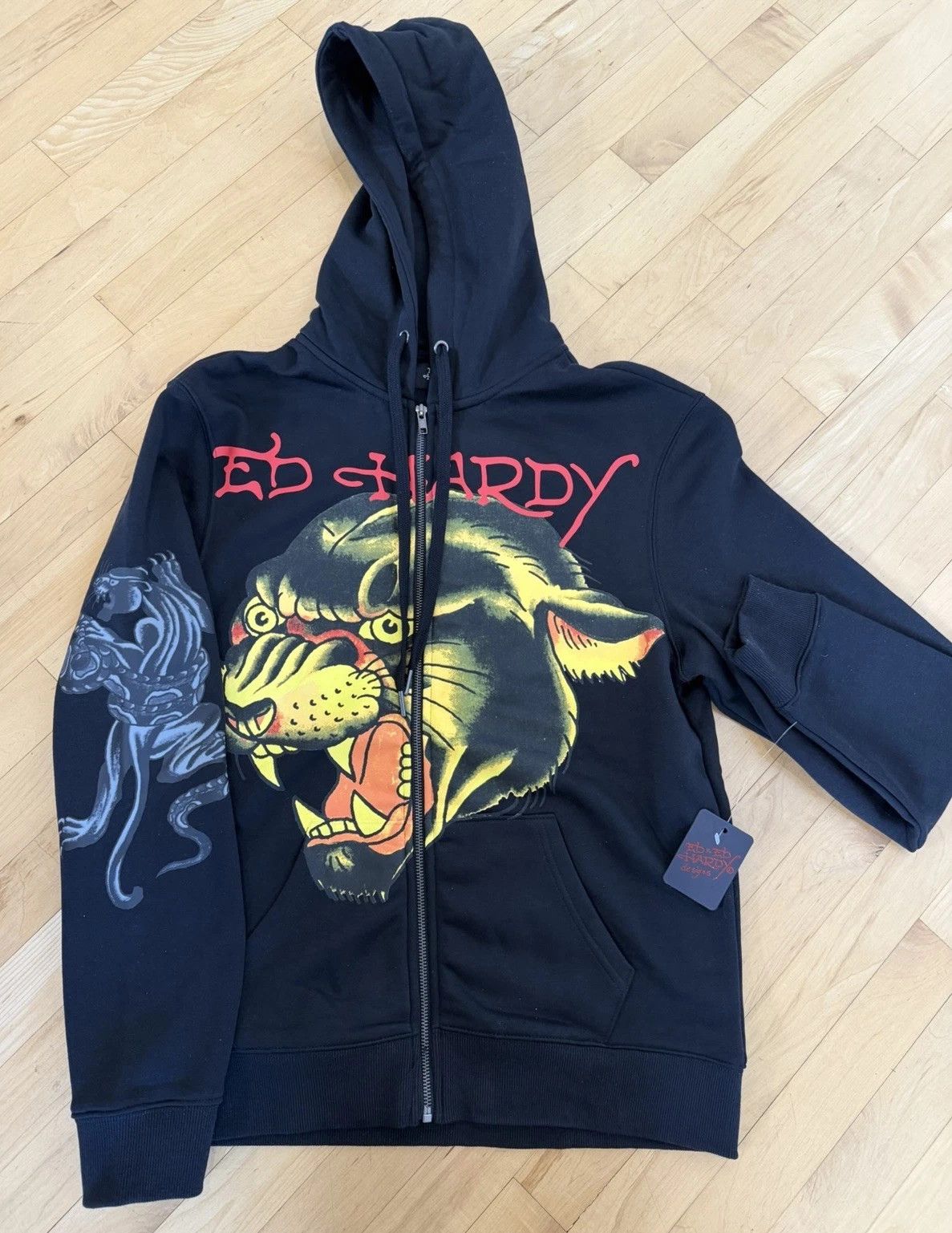 Ed Hardy Ed Hardy Men's Hoodie Jacket Panther Black Full Zip Size US M / EU 48-50 / 2 - 1 Thumbnail