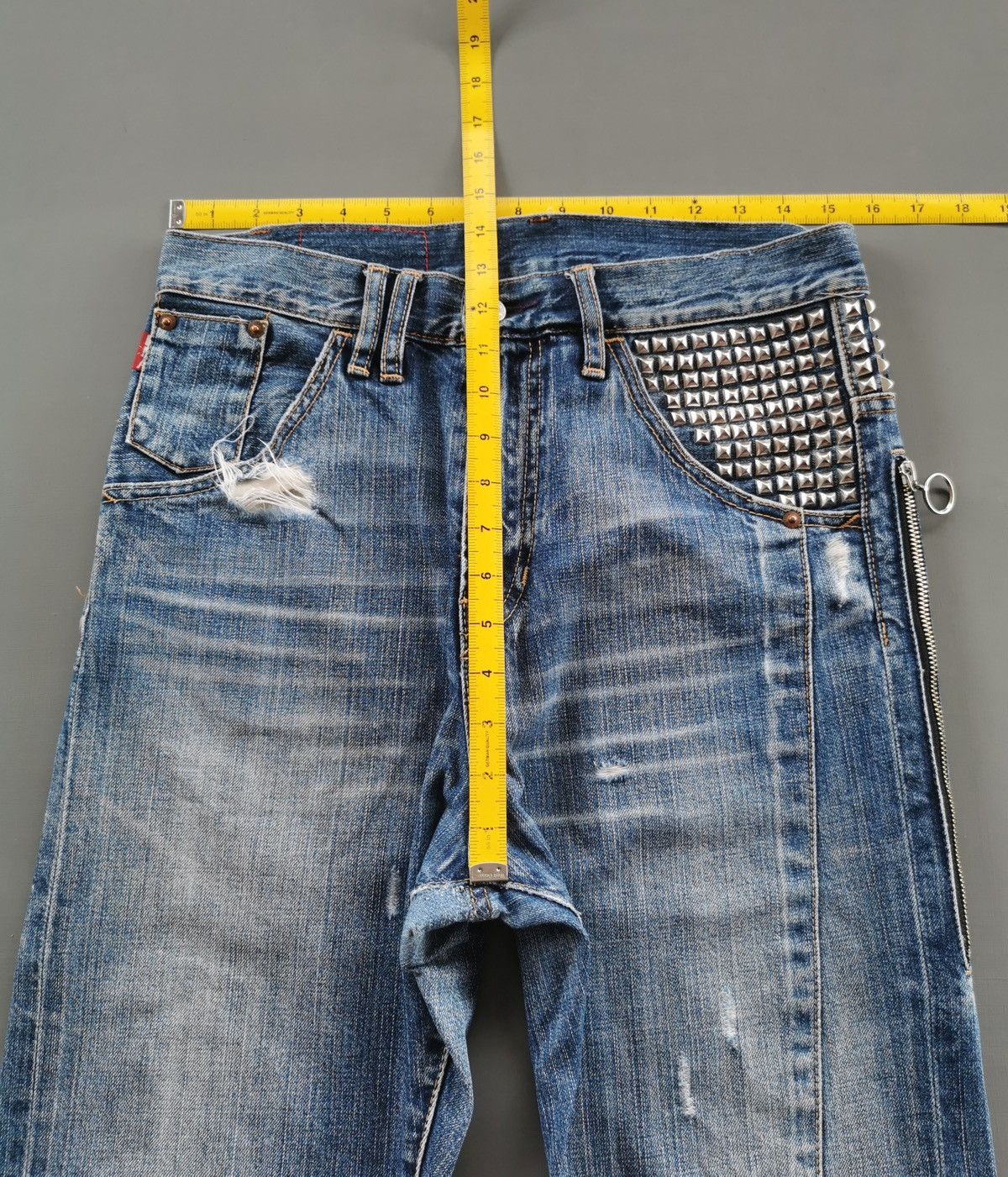 Seditionaries Punk Studded Zipper RNA Japan 3Q Short Jeans Size US 31 - 14 Thumbnail