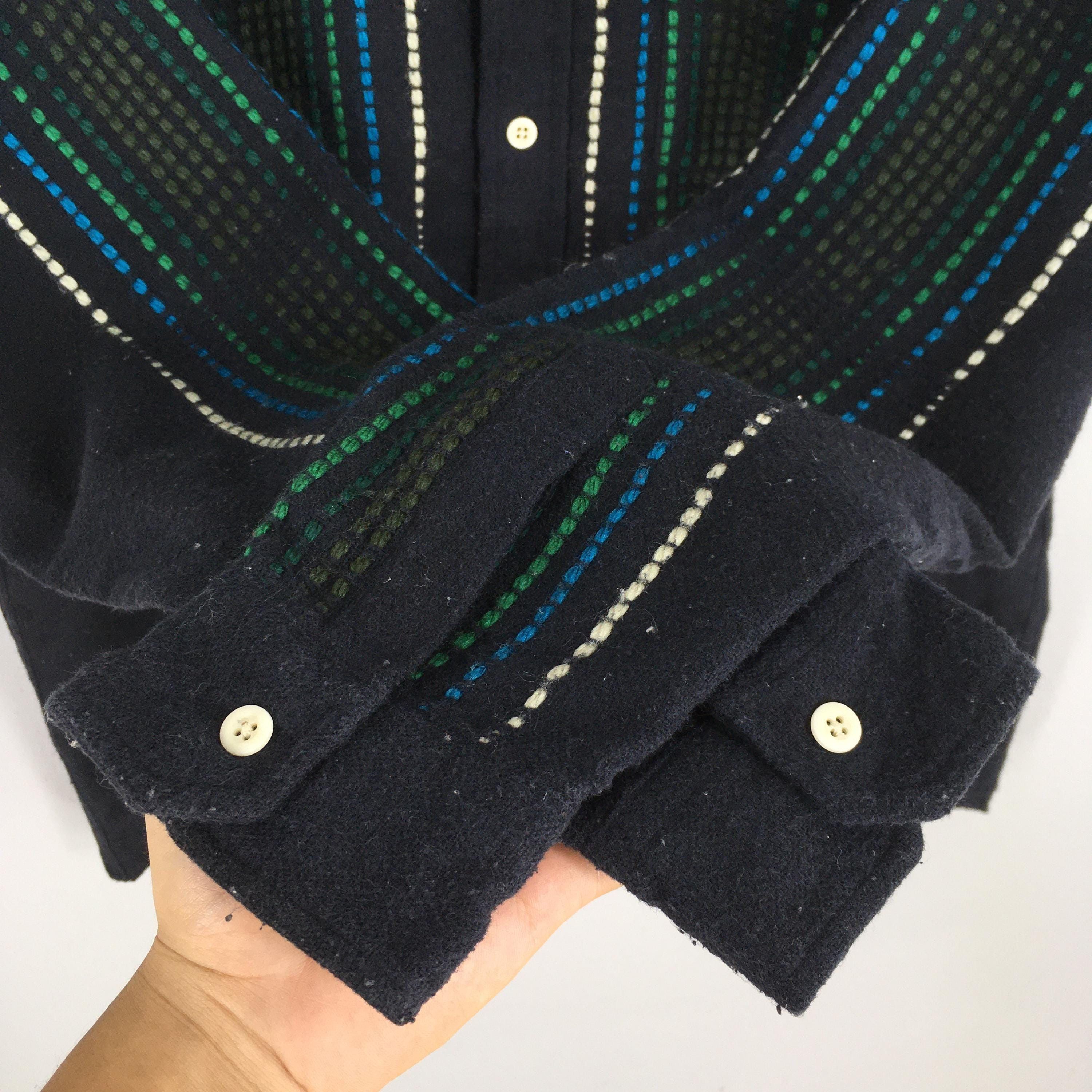 Flannel × Vintage Vintage 80s Mil Spec Black Flannel Rockaboilly Shirt Medium Size US M / EU 48-50 / 2 - 4 Thumbnail