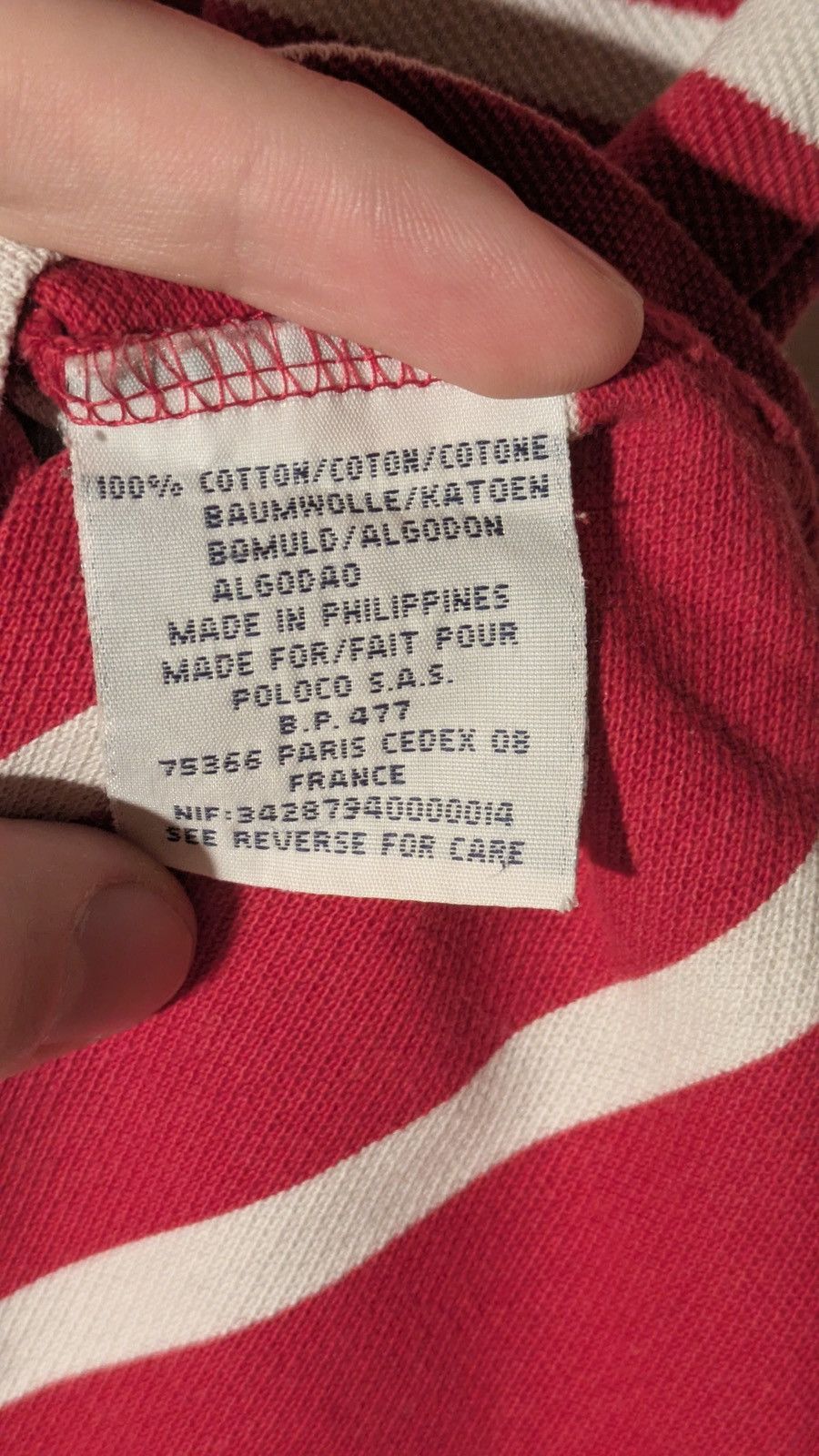 Polo Ralph Lauren 👕 Polo Ralph Lauren Striped Polo Shirt – Red/White (Size L) Size US L / EU 52-54 / 3 - 4 Thumbnail