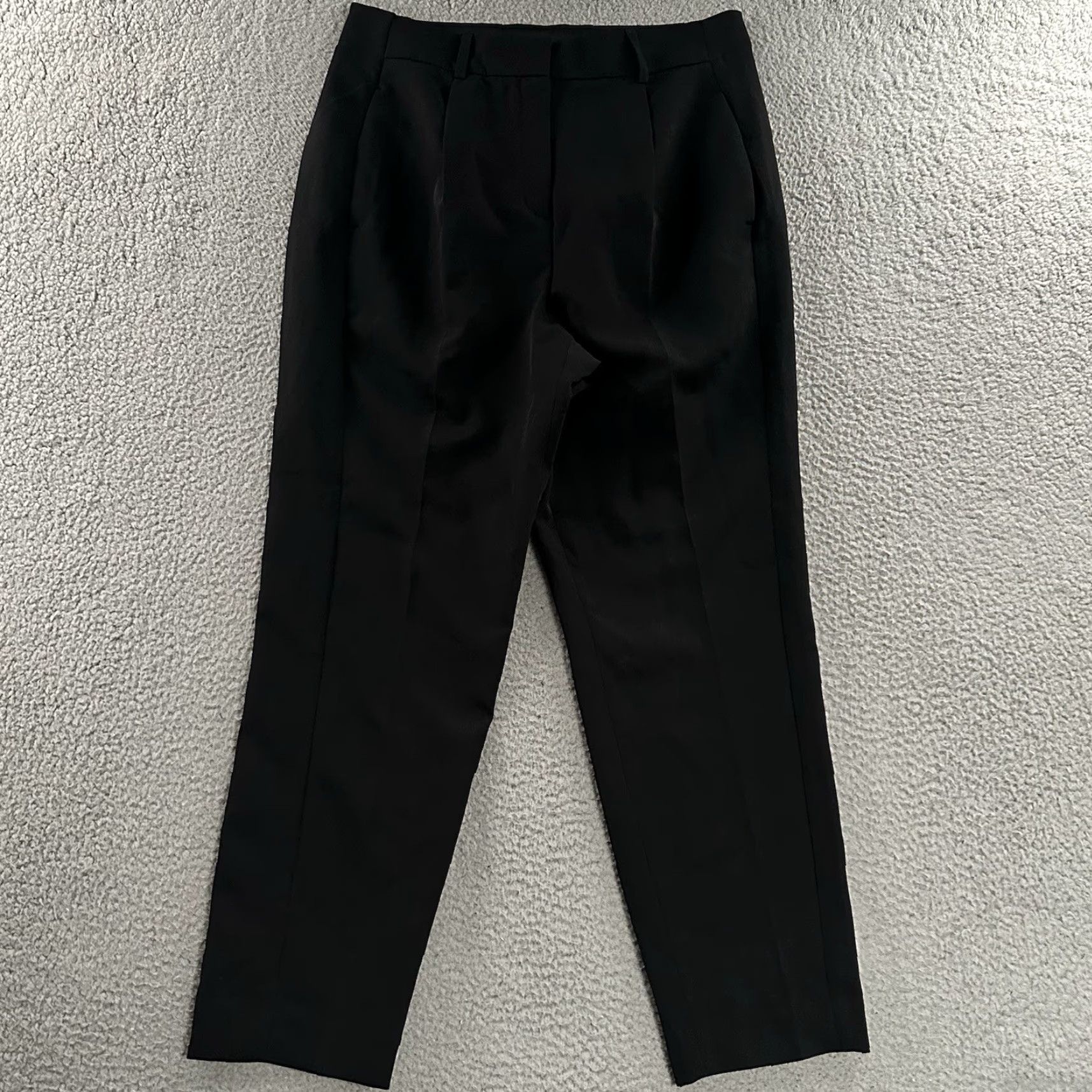 Express Express Womens Pants Size 12 Black Ankle High Rise Career Polyester Blend Size 34" / US 12 / IT 48 - 2 Thumbnail
