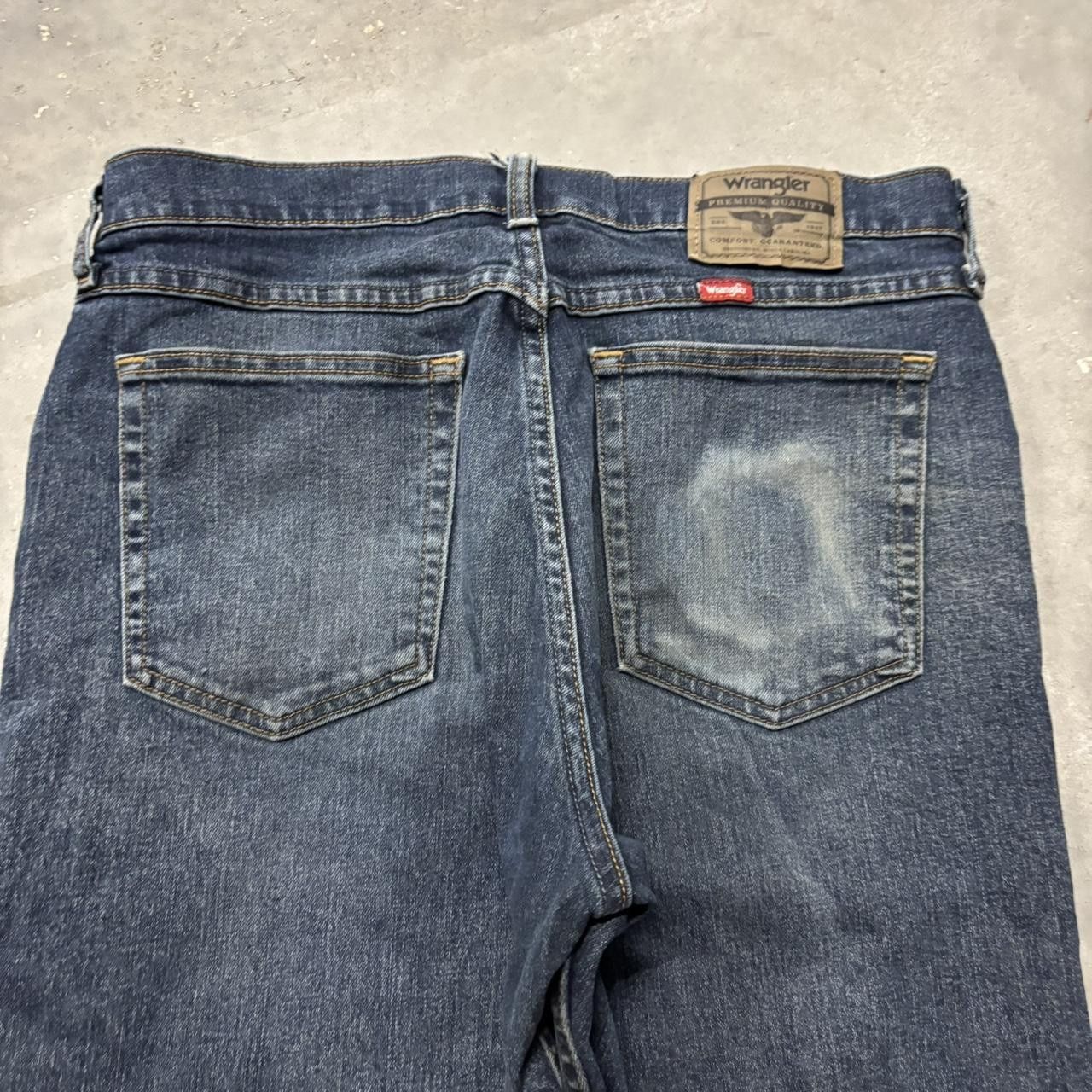 Japanese Brand × Vintage Crazy Vintage Y2K/2000s Faded Dark Wash Grunge Denim Jeans! Size US 32 / EU 48 - 7 Thumbnail