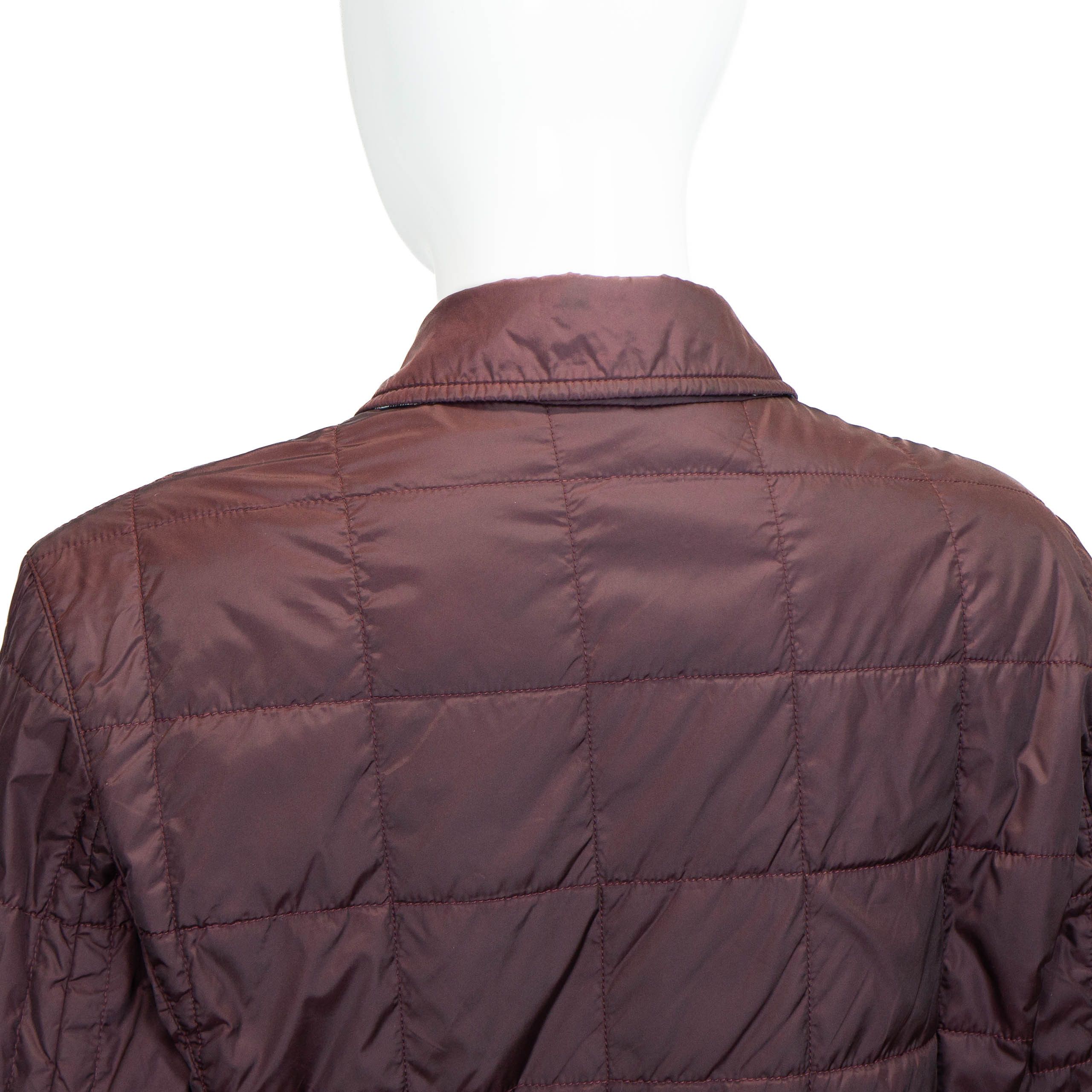 Burberry BURBERRY Check Women Quilted Jacket Burgundy Vintage 90s 00s Size S / US 4 / IT 40 - 4 Thumbnail