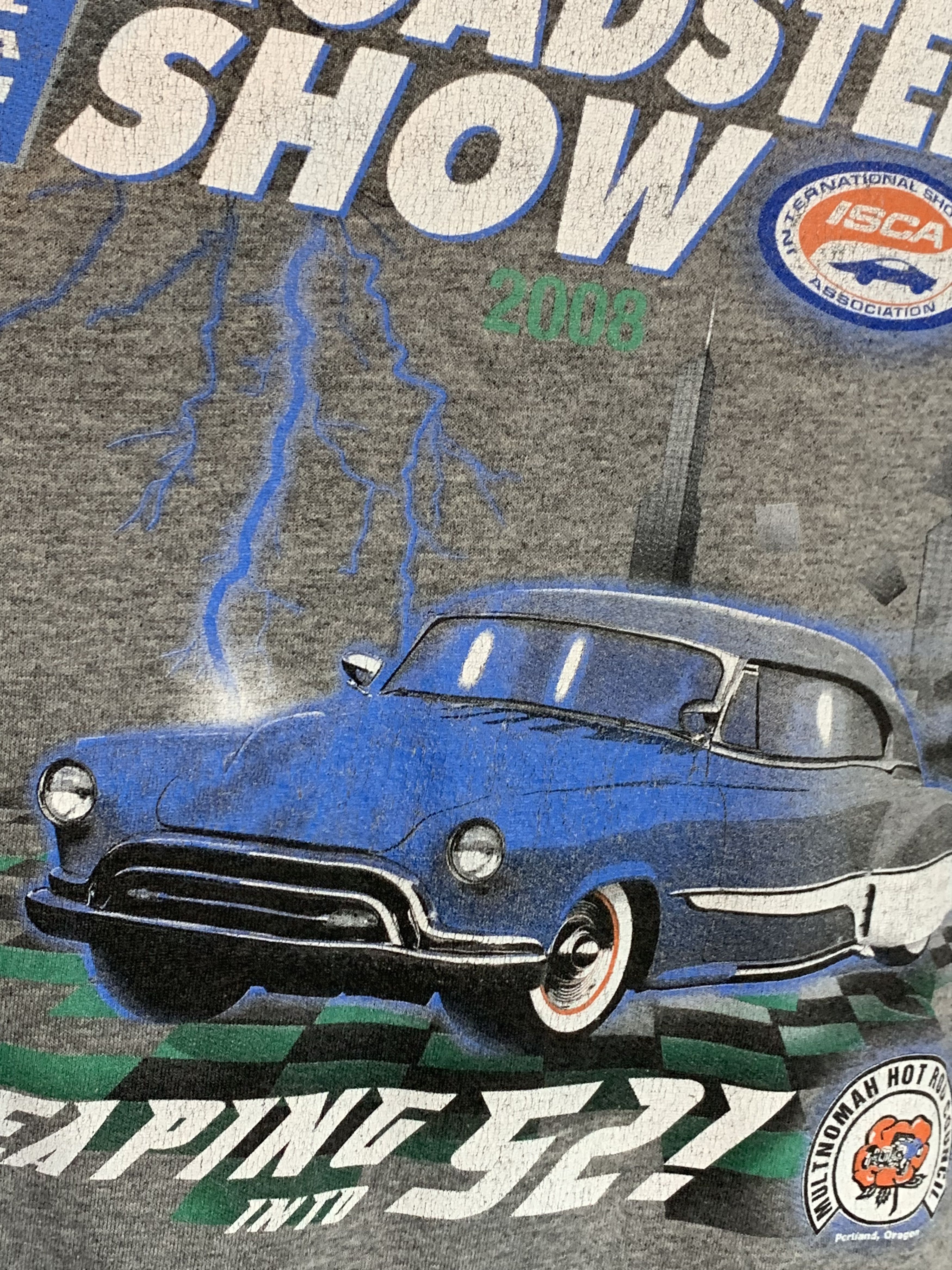 Vintage *RARE* Vintage Hot Rod Roadster Show Lightning Car Art Shirt Size US XL / EU 56 / 4 - 5 Thumbnail