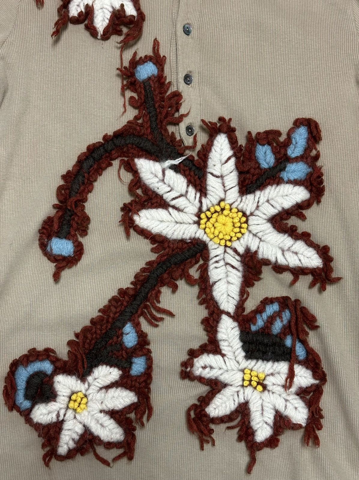 Dolce & Gabbana D&G Fall Winter 2002 Floral Embroidered Long Sleeve Top Size M / US 6-8 / IT 42-44 - 3 Thumbnail