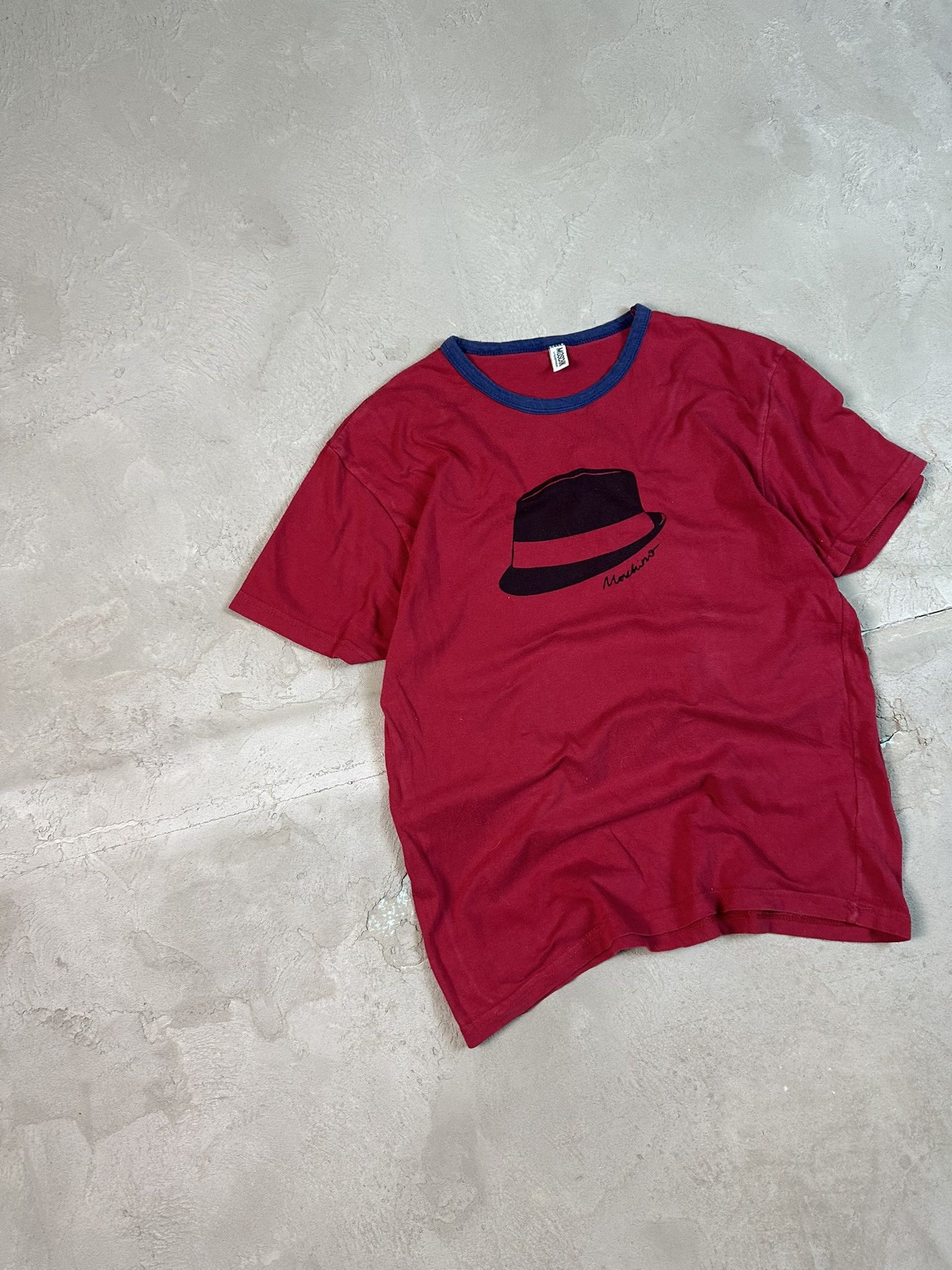 Designer × Moschino Moschino Graphic Hat Logo T-shirt Size US M / EU 48-50 / 2 - 2 Thumbnail