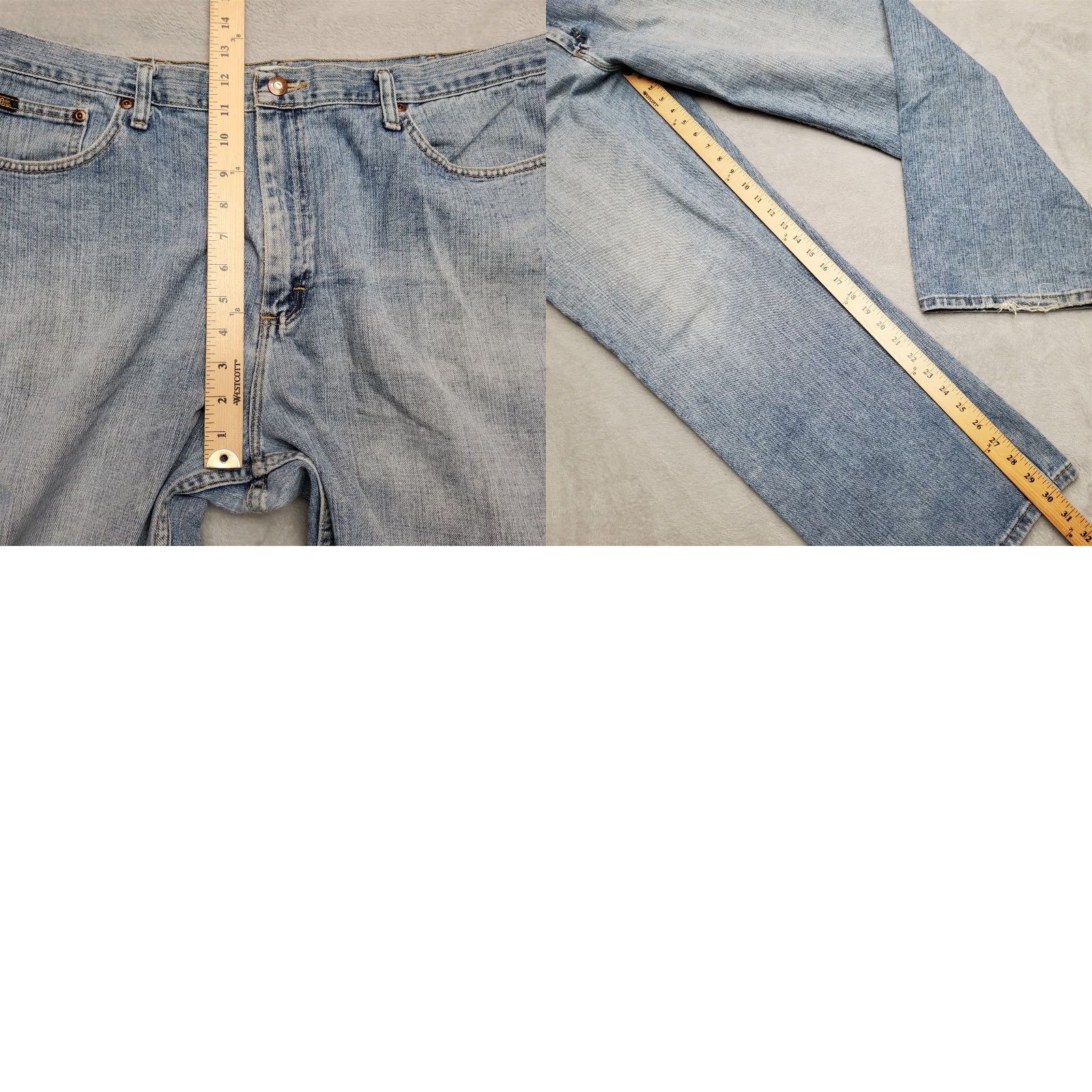 Lee VINTAGE Lee Jeans Mens 42x32 Blue Relaxed Fit Straight Leg Medium Wash Denim Pants 90s USA American Mens Size US 42 / EU 58 - 9 Thumbnail