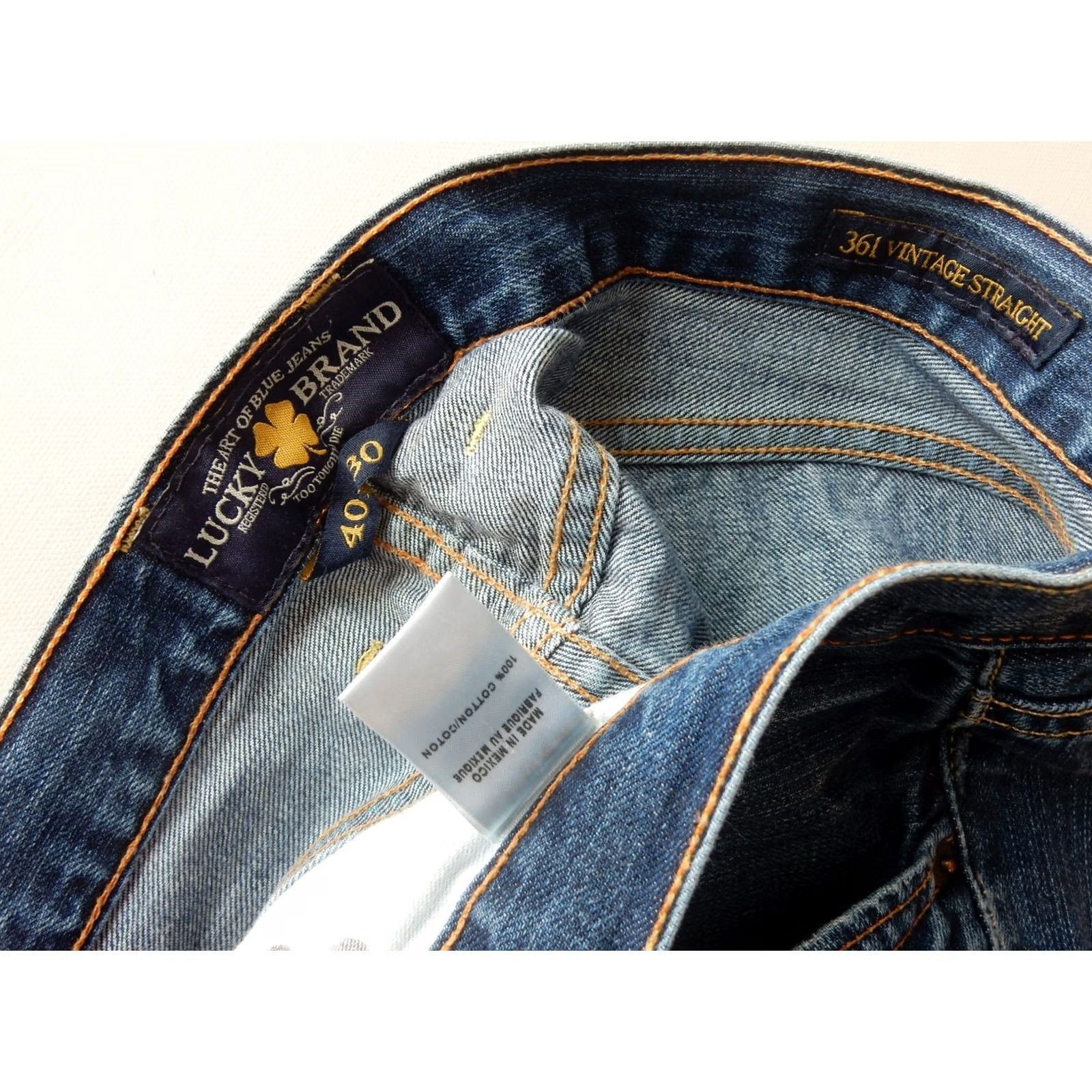 Lucky Brand Lucky Brand Men’s Denim Jeans 40x30 Blue Straight Regular Inseam 30 Style Denim 40 Regular Mens Jeans Size US 40 / EU 56 - 5 Thumbnail