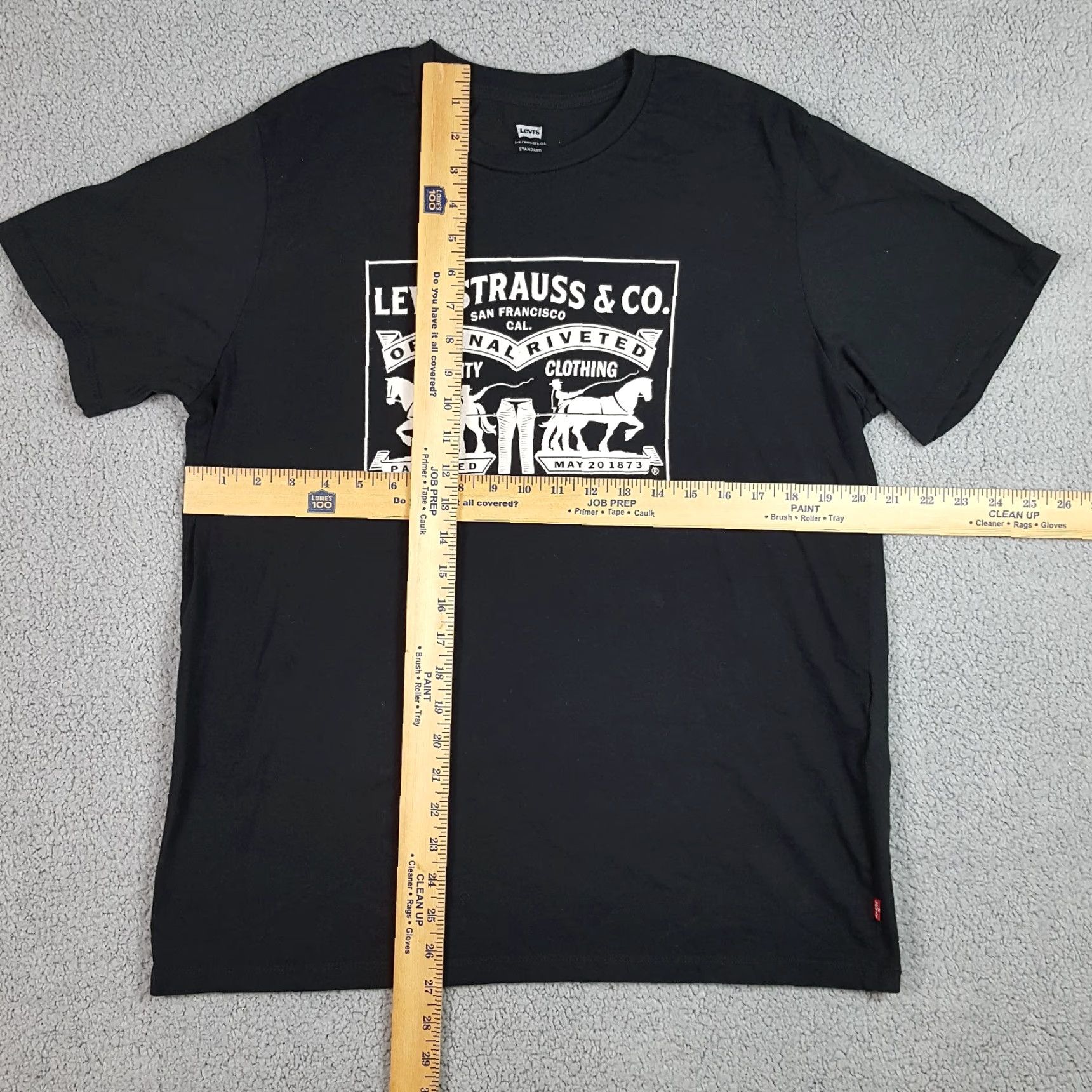 Levi's VINTAGE Levi's Cowboy T-Shirt Black Large Regular Fit Retro 90s 00s Mens Size US L / EU 52-54 / 3 - 6 Thumbnail