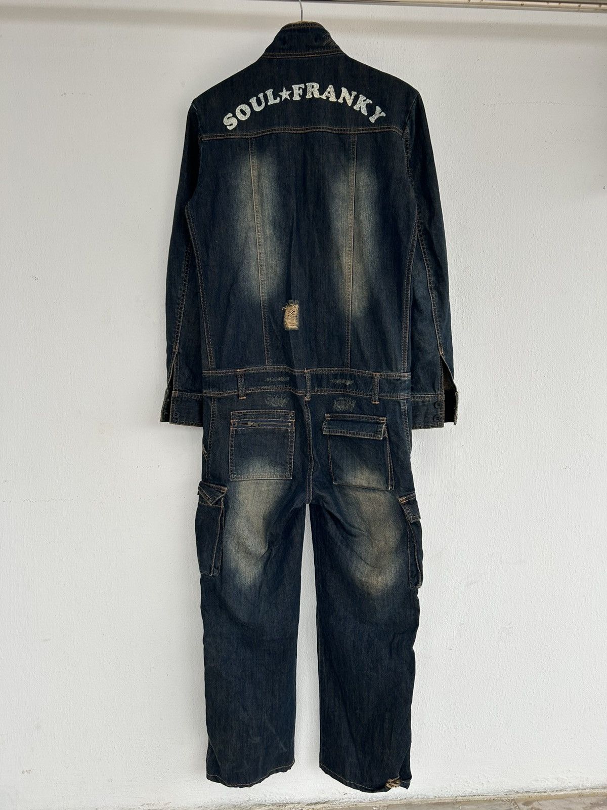 Japanese Brand Soul Franky Vintage Denim Ride Coverall Size US 32 / EU 48 - 2 Thumbnail