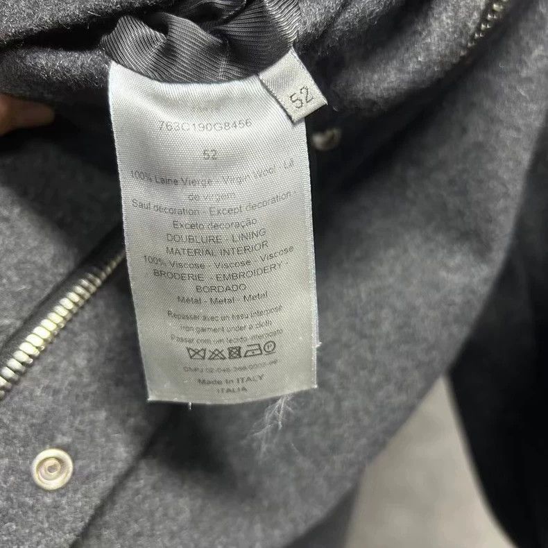 Dior Dior Gray Logo Fur Collar Oversized Jacket-2505 Size US XL / EU 56 / 4 - 3 Thumbnail
