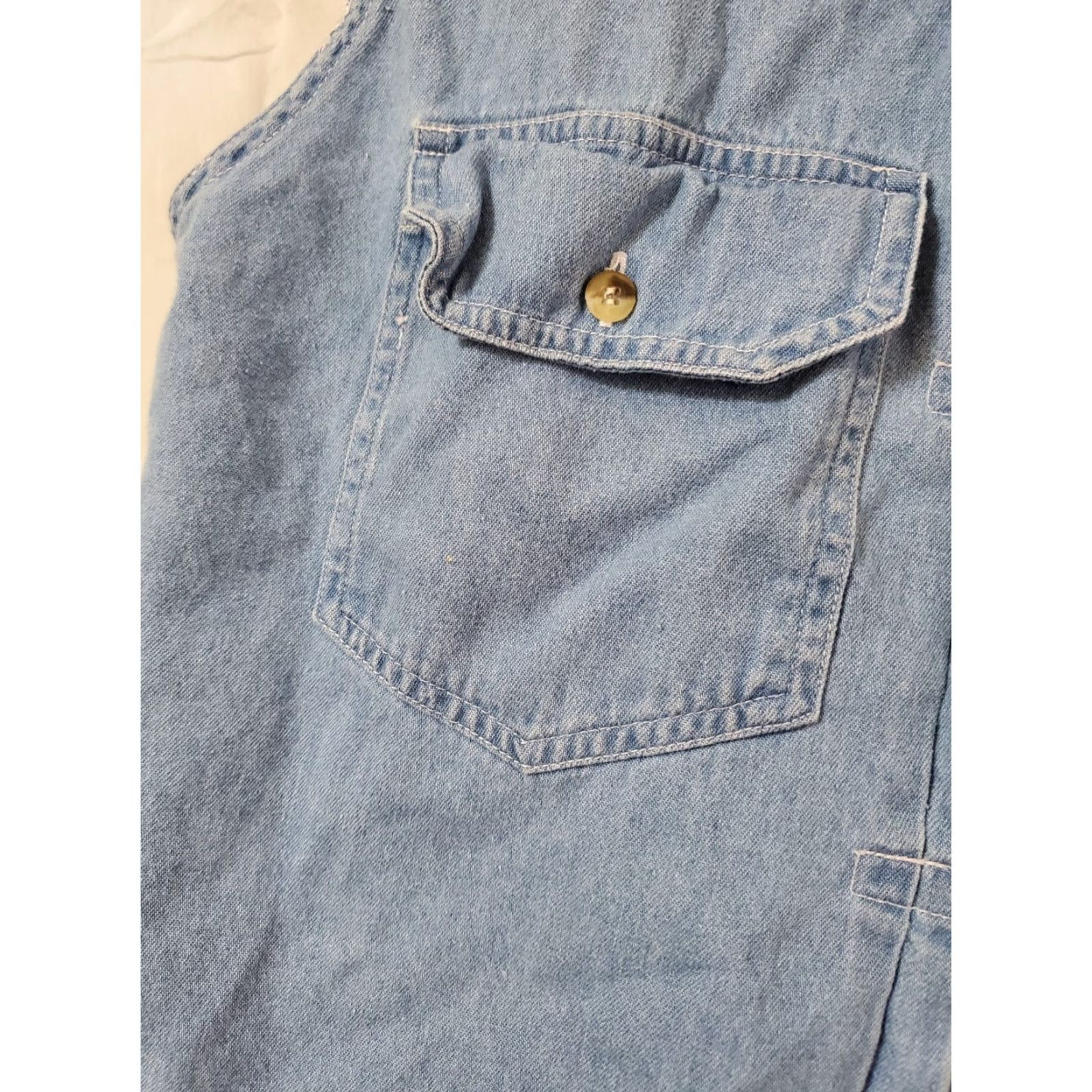 Vintage VINTAGE Vision I Blue Denim Vest XS? No - wait Size L / US 10 / IT 46 - 5 Thumbnail