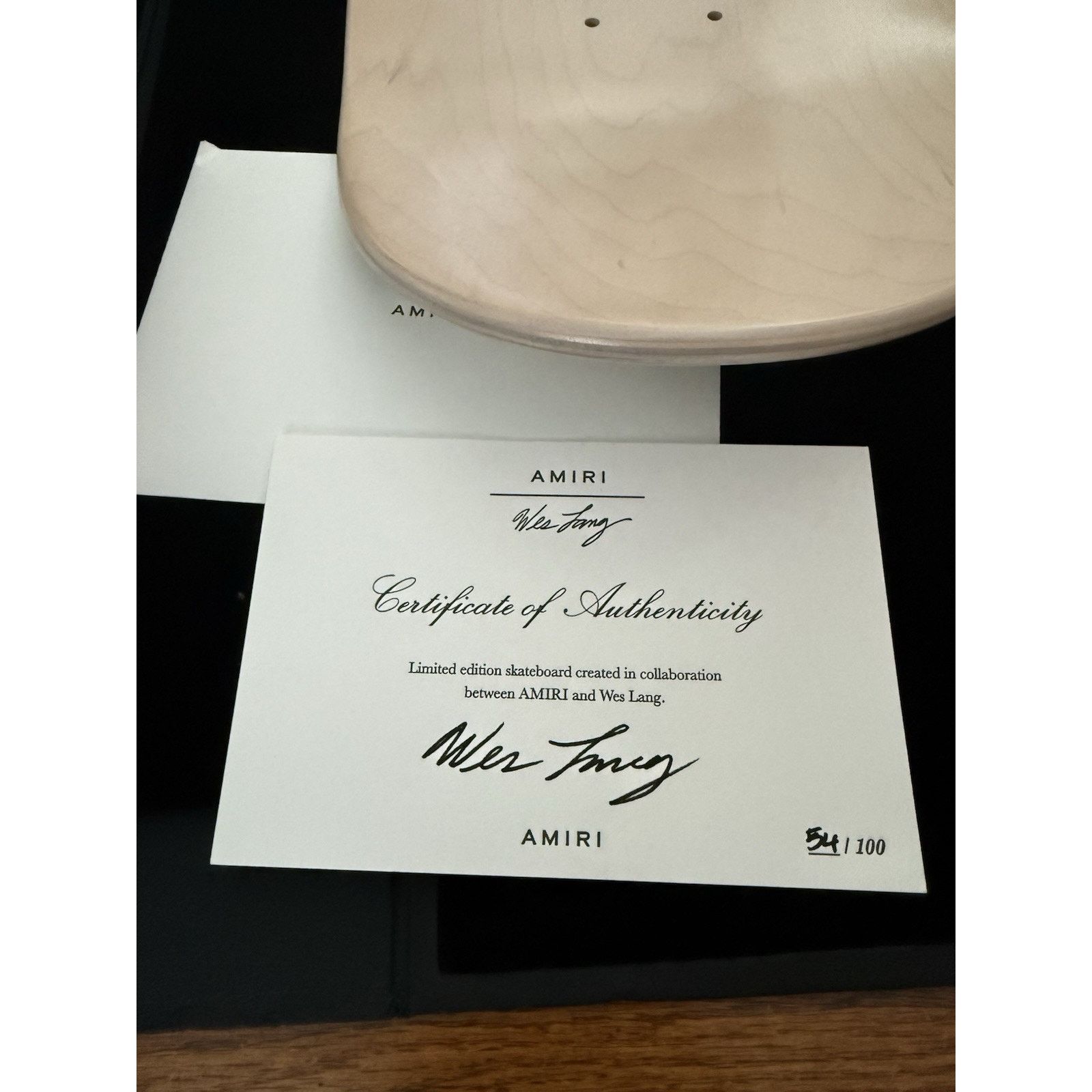Amiri VERY limited AMIRI X WES LANG SKATEBOARD 54 Of 100 Size ONE SIZE - 4 Thumbnail
