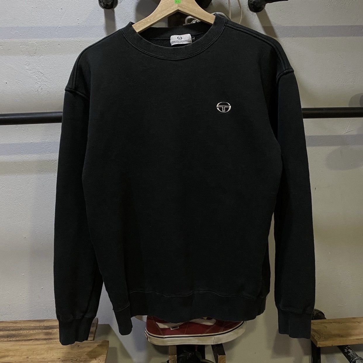 Sergio Tacchini Vintage 90s Sergio Tacchini Black Sweatshirts L Size US L / EU 52-54 / 3 - 1 Thumbnail