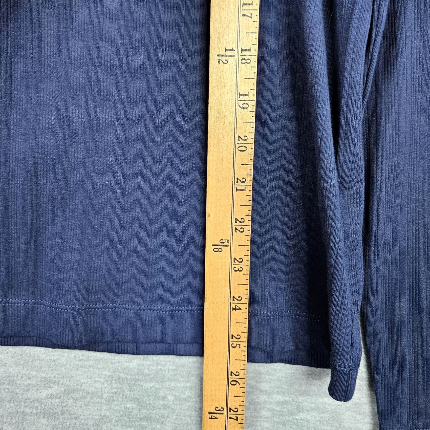 Loft LOFT By Ann Taylor Navy Blue Women's Mock Neck Casual Top XL Regular Size T-Shirt Size XL / US 12-14 / IT 48-50 - 4 Thumbnail