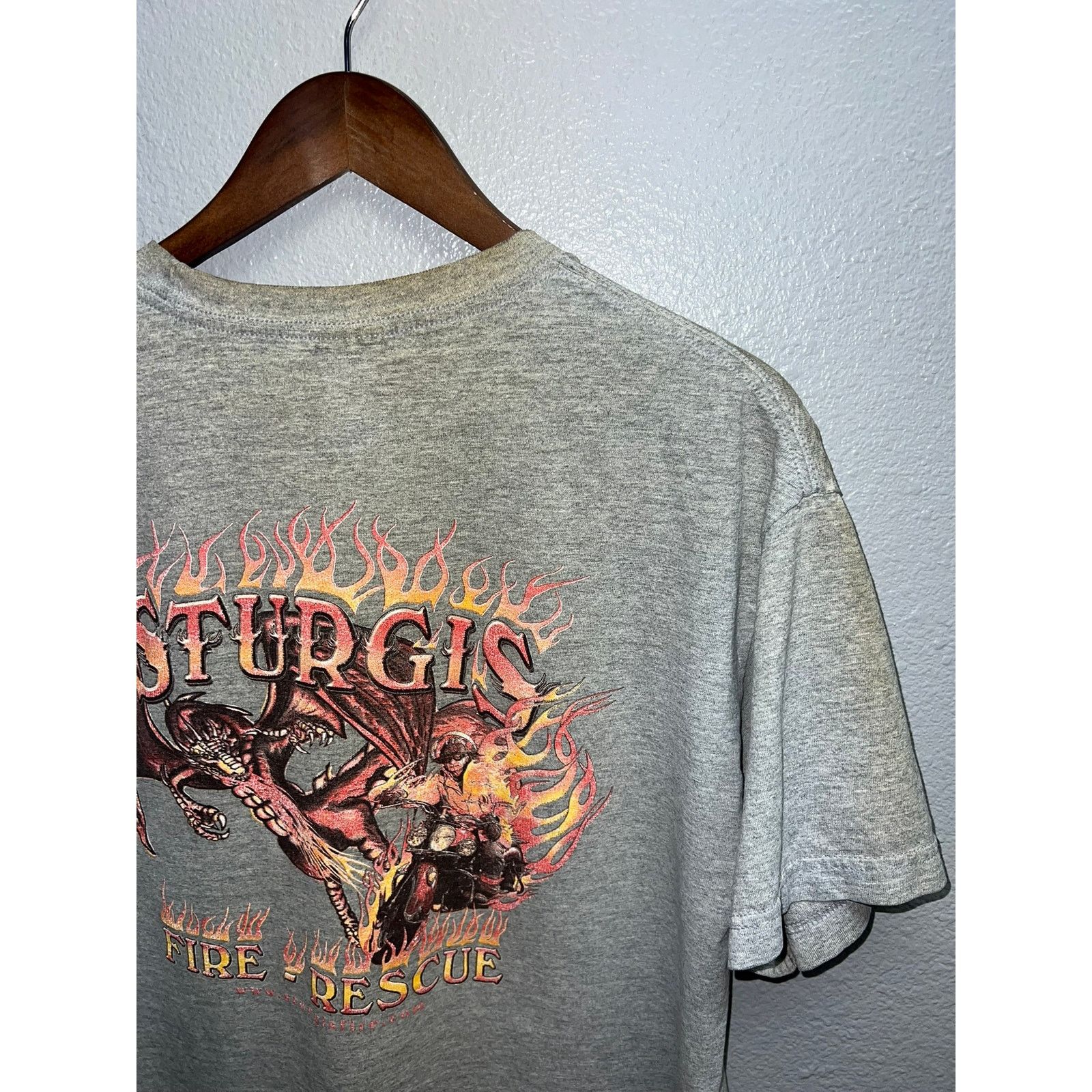 Vintage Vintage Sturgis Dragon Shirt Fire Rescue Fire Fighter VTG L Size US L / EU 52-54 / 3 - 10 Thumbnail