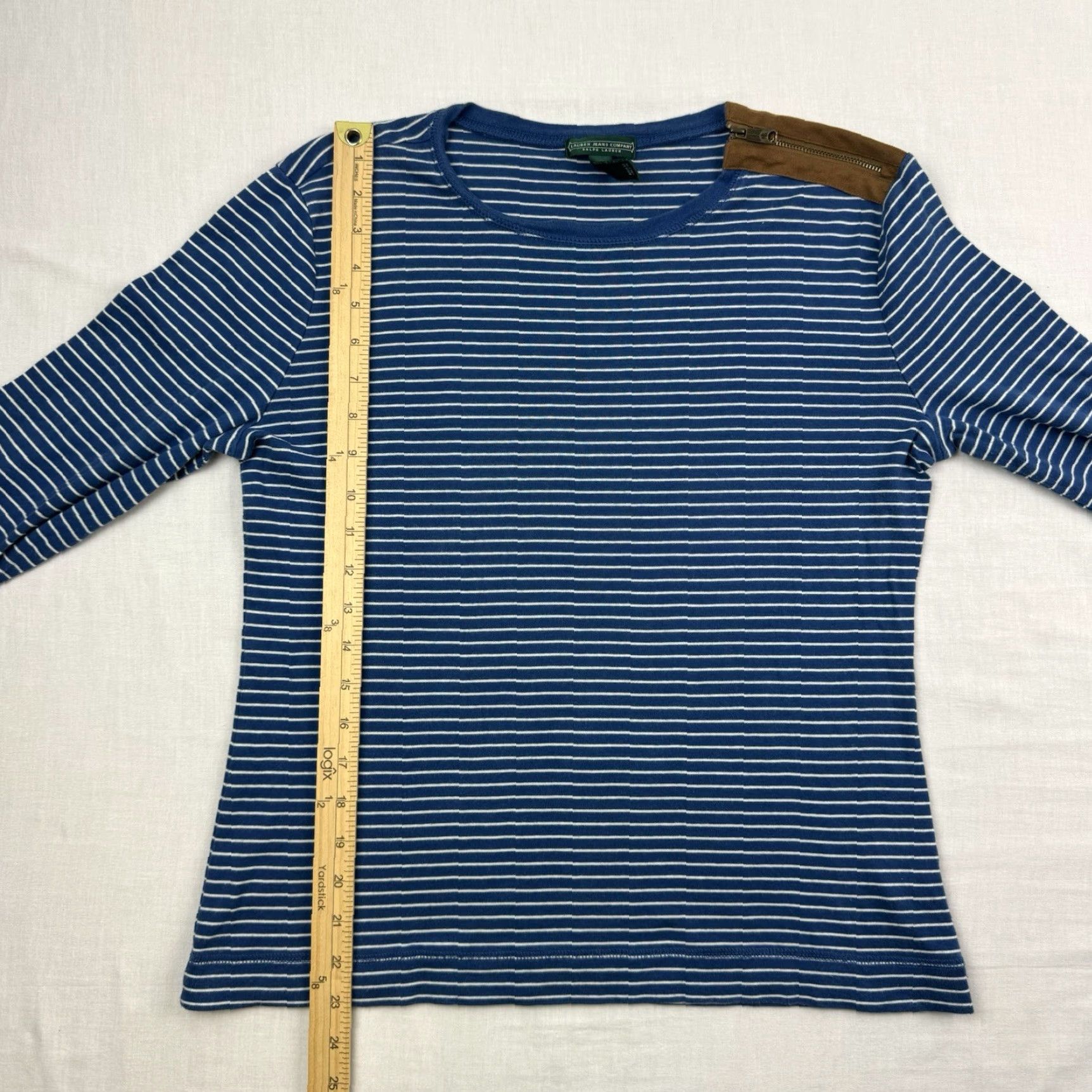 Ralph Lauren VINTAGE Lauren Ralph Lauren Jeans Company Long Sleeve Shirt Women XL Blue Striped Casual 2000s Size XL / US 12-14 / IT 48-50 - 5 Thumbnail