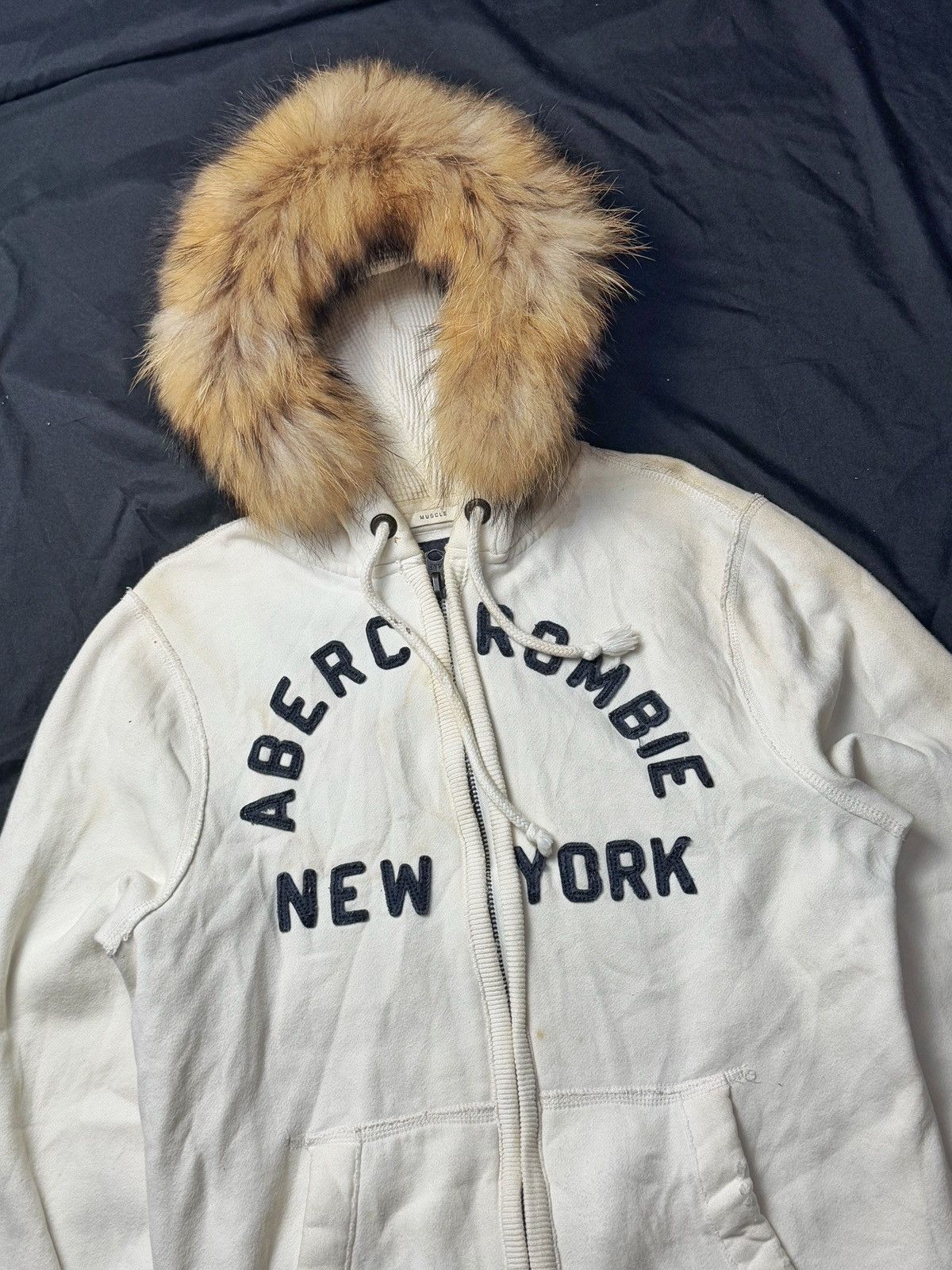 Japanese Brand 2000s Abercrombie Fur Hoodie Distressed Ifsix lgb style Size US L / EU 52-54 / 3 - 2 Thumbnail