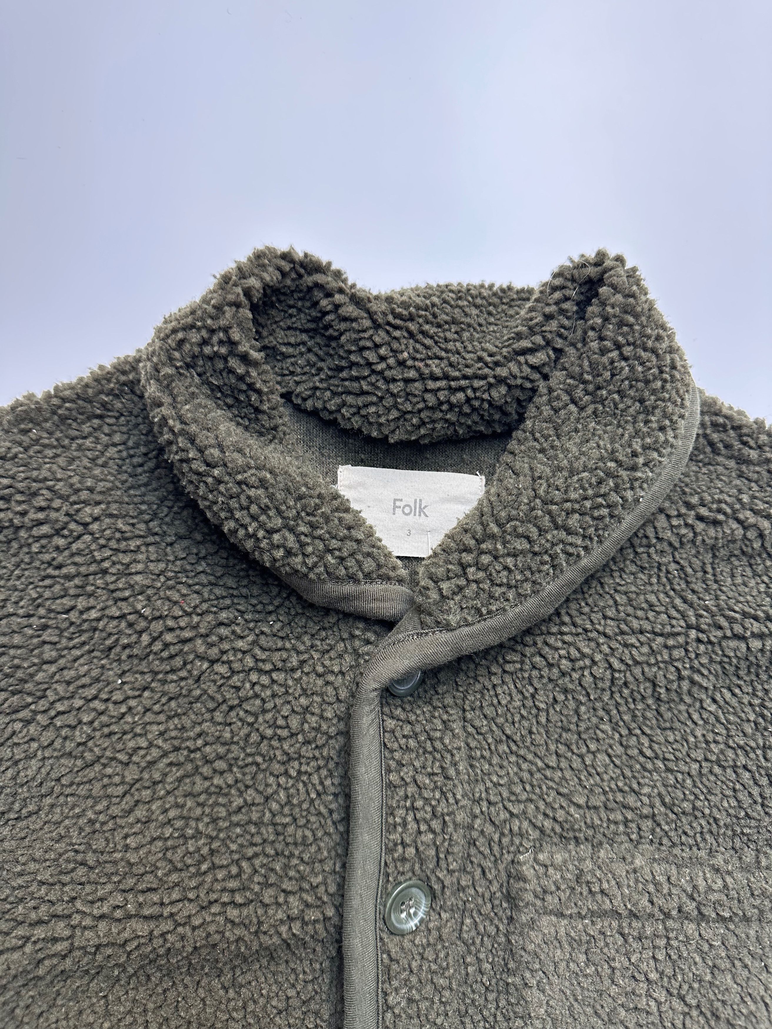 Folk Folk Design Teddy Fleece Sherpa Overshirt Pocket Jacket Size US M / EU 48-50 / 2 - 4 Thumbnail