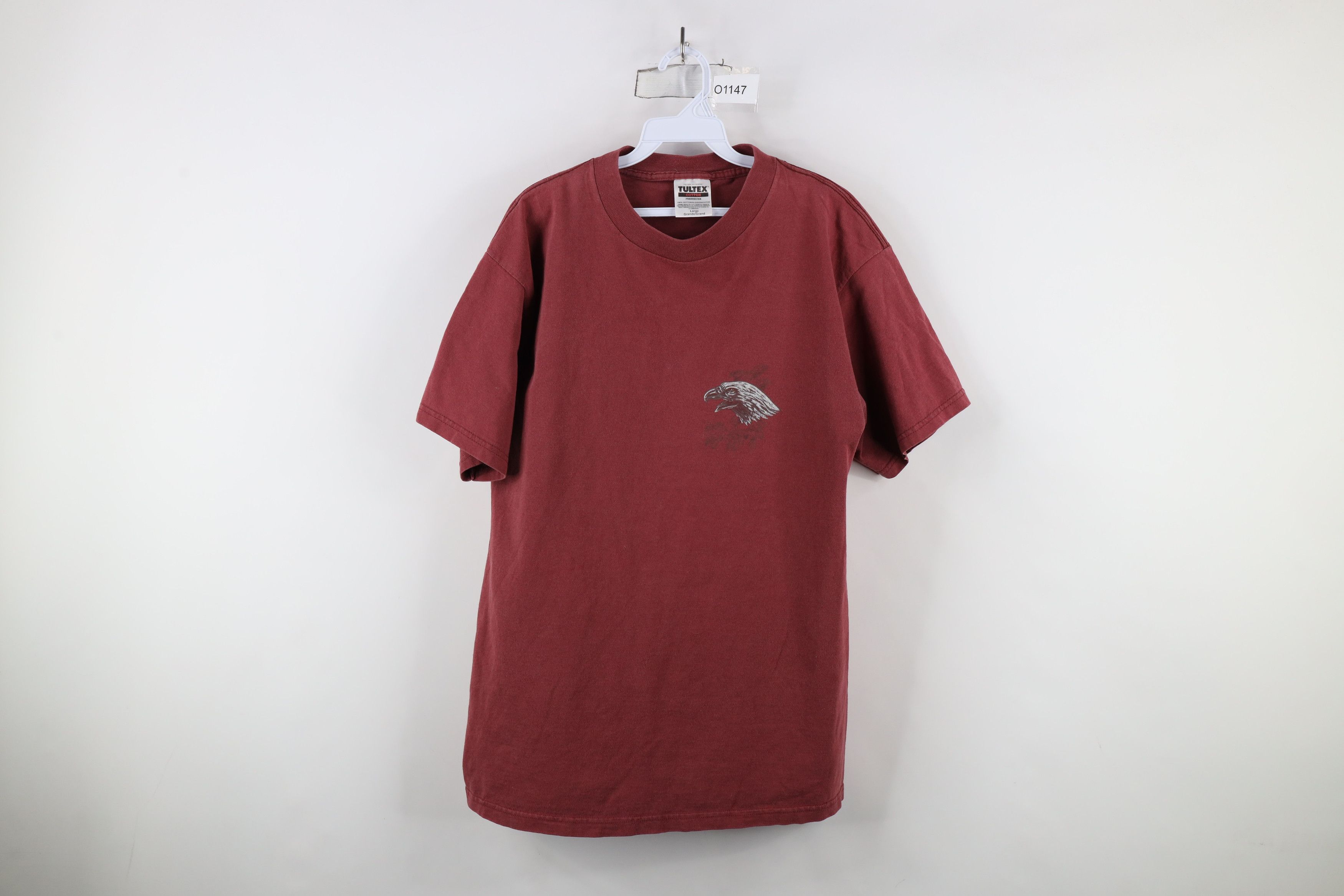 Vintage Vintage 90s Streetwear Nature Eagle Short Sleeve T-Shirt Red Size US L / EU 52-54 / 3 - 1 Thumbnail