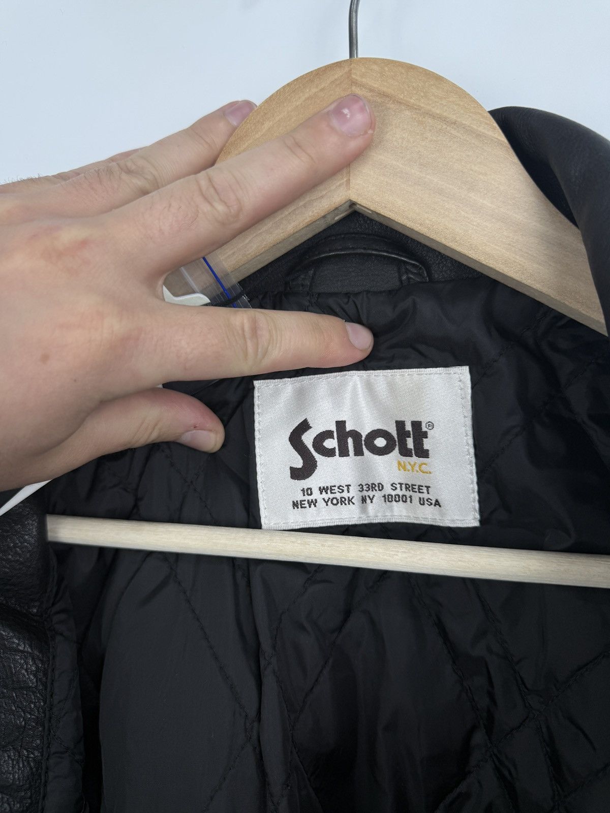 Schott 🇺🇸 NEW❗️Schott NYC Leather Jacket Motorcycle Rare Retro Y2K Size US XXL / EU 58 / 5 - 13 Thumbnail