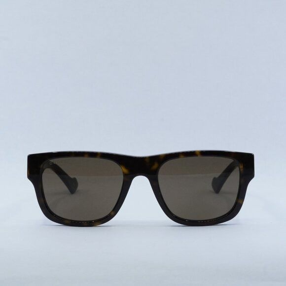 Gucci Gucci GG1427S 003 Sunglasses Dark Havana Square Frame, Brown Size ONE SIZE - 2 Thumbnail