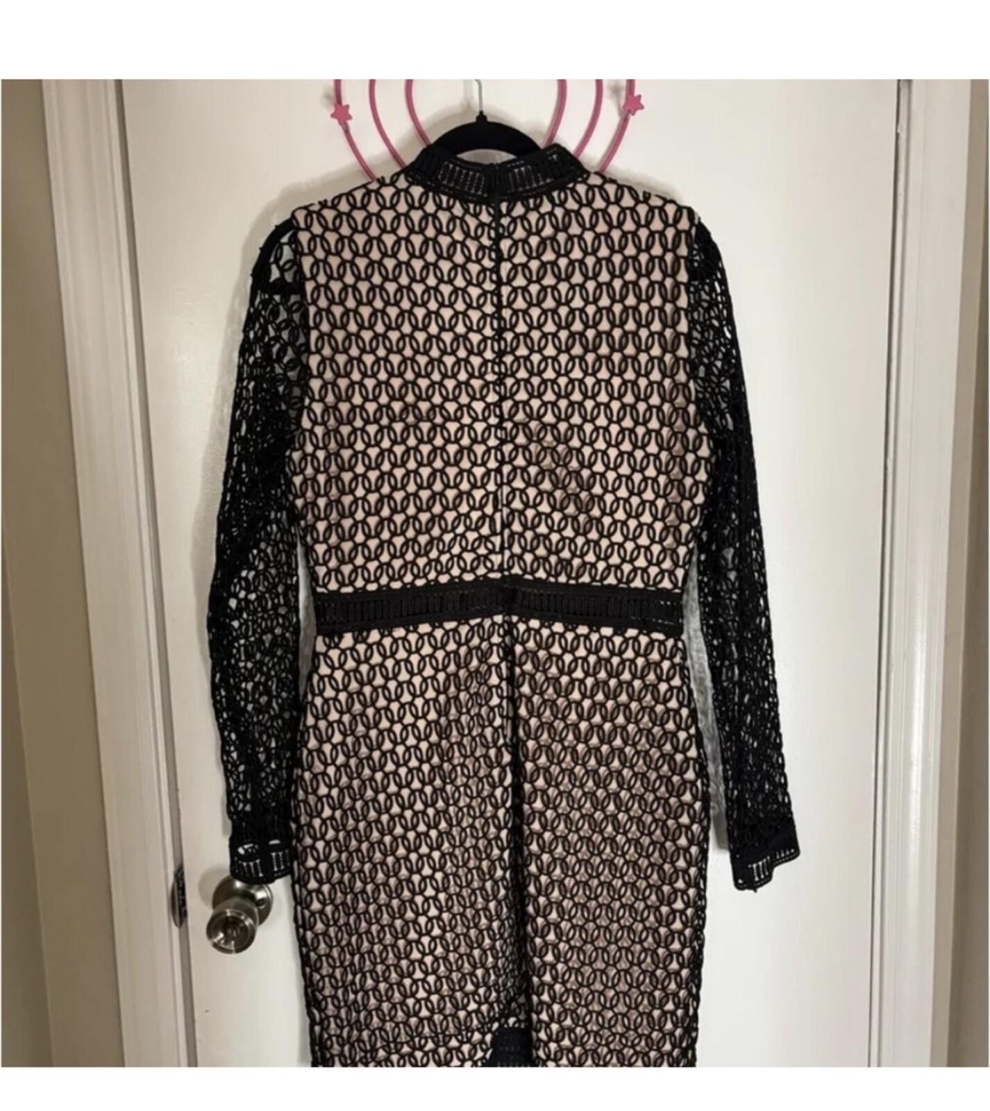 John Elliott ELLIATT Chic Black and Tan Mesh Dress Size L / US 10 / IT 46 - 8 Thumbnail