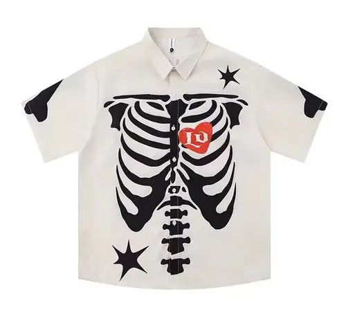 Japanese Brand Kusuno x Ezawa Vintage Hip Hop Skull Shirt Size US M / EU 48-50 / 2 - 1 Thumbnail