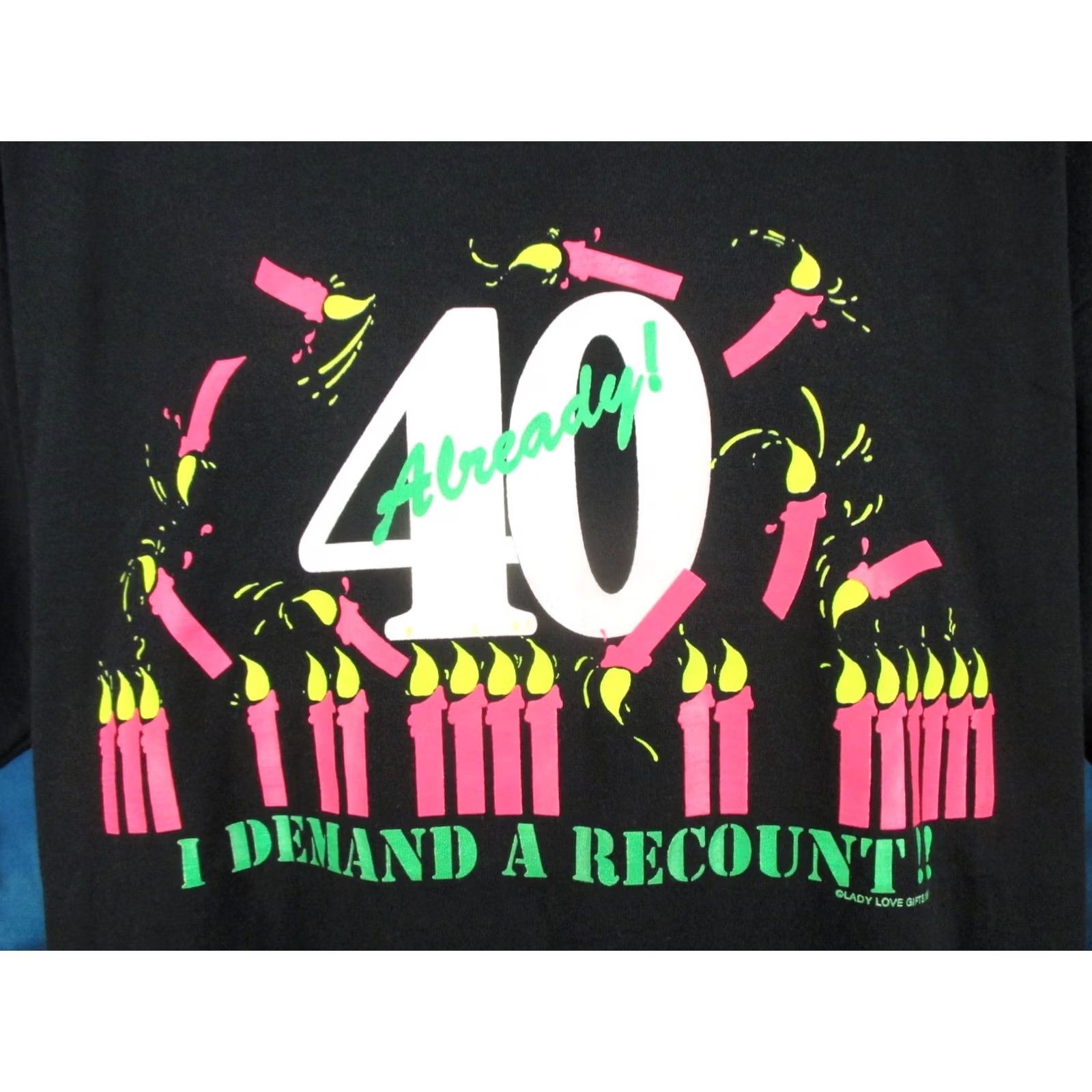 Vintage VINTAGE 90s T-Shirt XL ALREADY! I DEMAND A RECOUNT joke b-day single stitch Men Size US XL / EU 56 / 4 - 4 Thumbnail