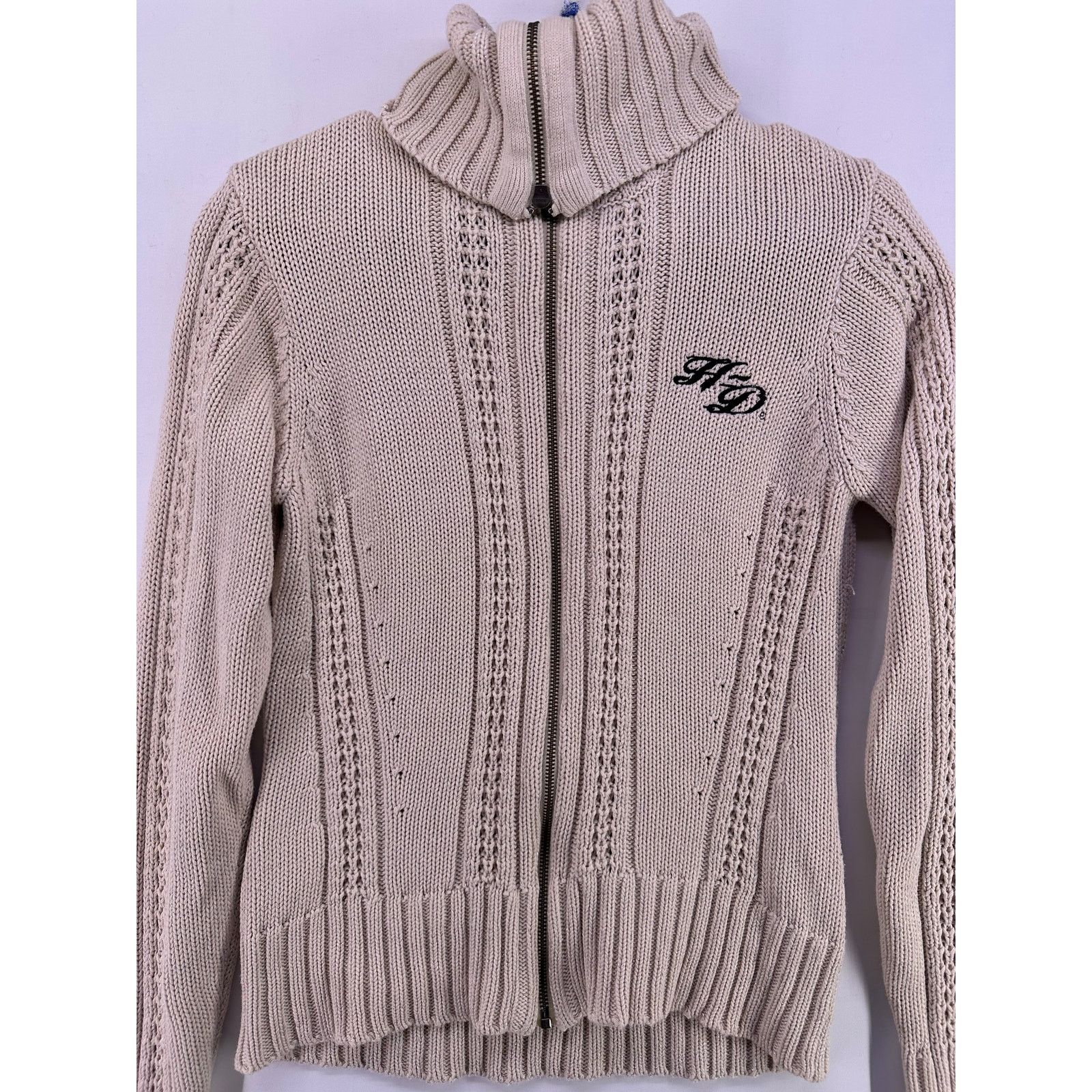 Harley Davidson Harley Davidson Shawl Neck Sweater Biker Size M Off White Size M / US 6-8 / IT 42-44 - 2 Thumbnail