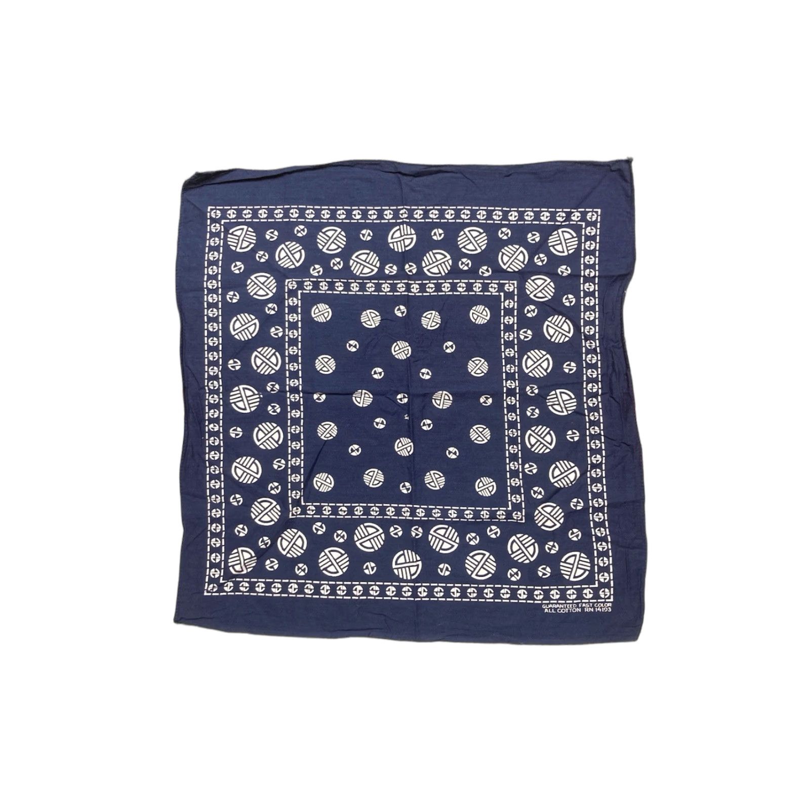 Vintage VINTAGE bandana handkerchief blue indigo selvedge cowboy workwear Size ONE SIZE - 1 Thumbnail