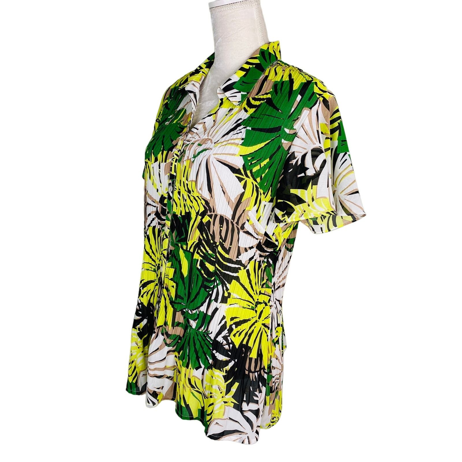 Other Fashion Bug Button Down Shirt XL Plants Vacation New Size XL / US 12-14 / IT 48-50 - 6 Thumbnail