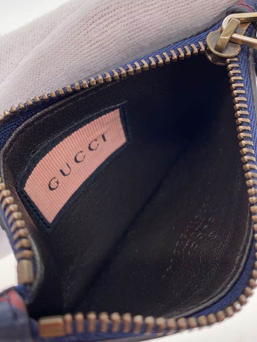 Gucci Gucci Leather Monogram Coin Case Navy Size ONE SIZE - 4 Thumbnail
