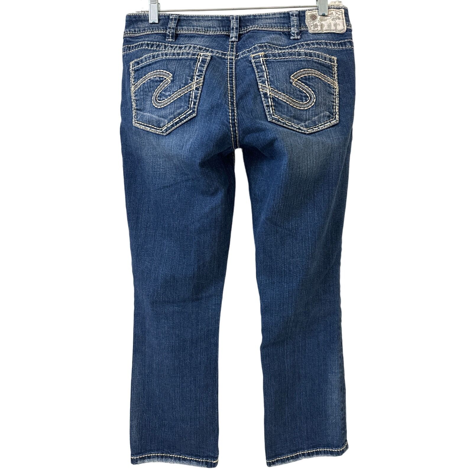 Silver Jeans Co. Silver jeans Co. Suki Capri Jeans W 31 Embroidered Pockets Size 31" - 2 Thumbnail