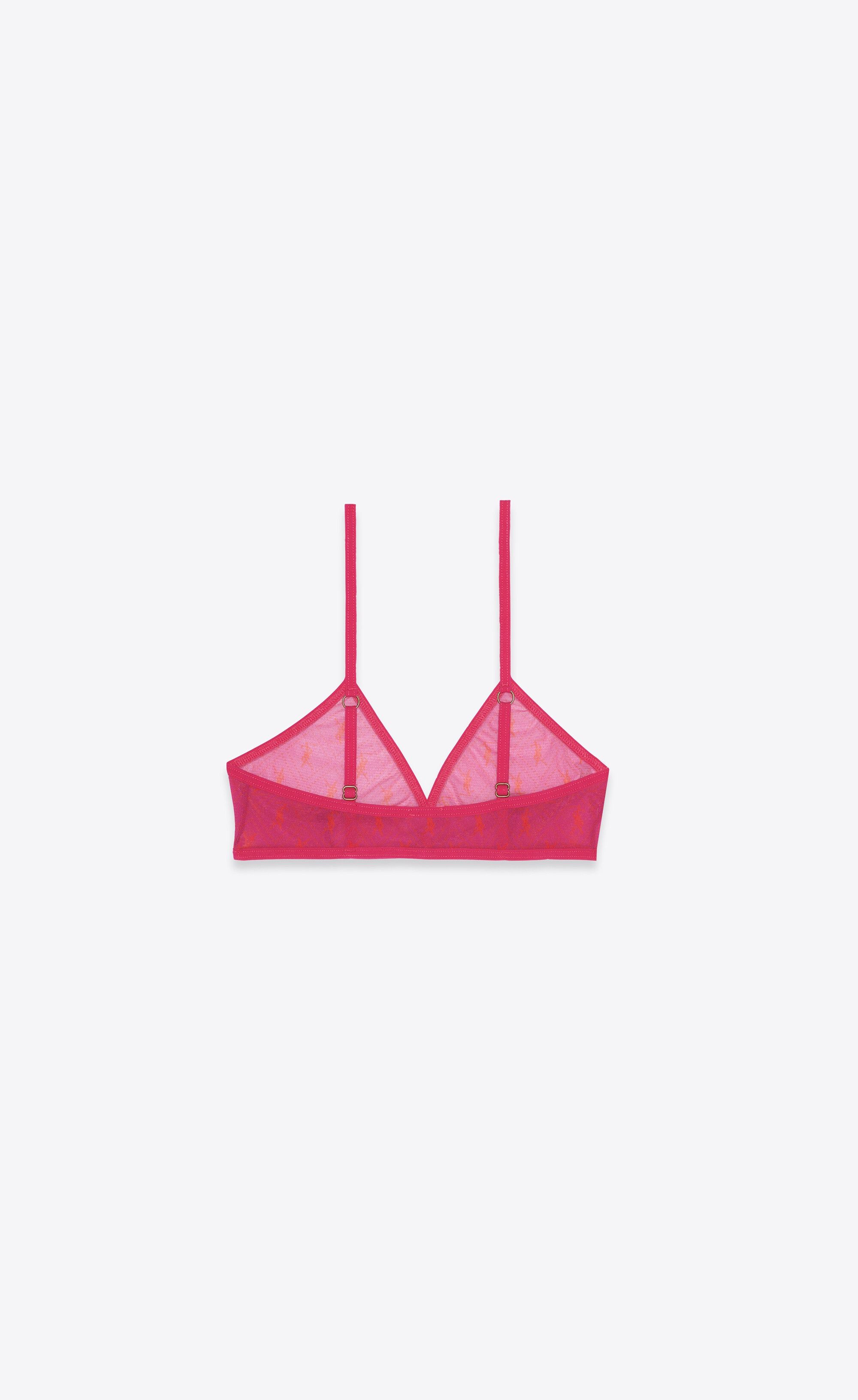 Saint Laurent Paris o1bcso1str0426 Bra in Pink Size XS / US 0-2 / IT 36-38 - 2 Thumbnail