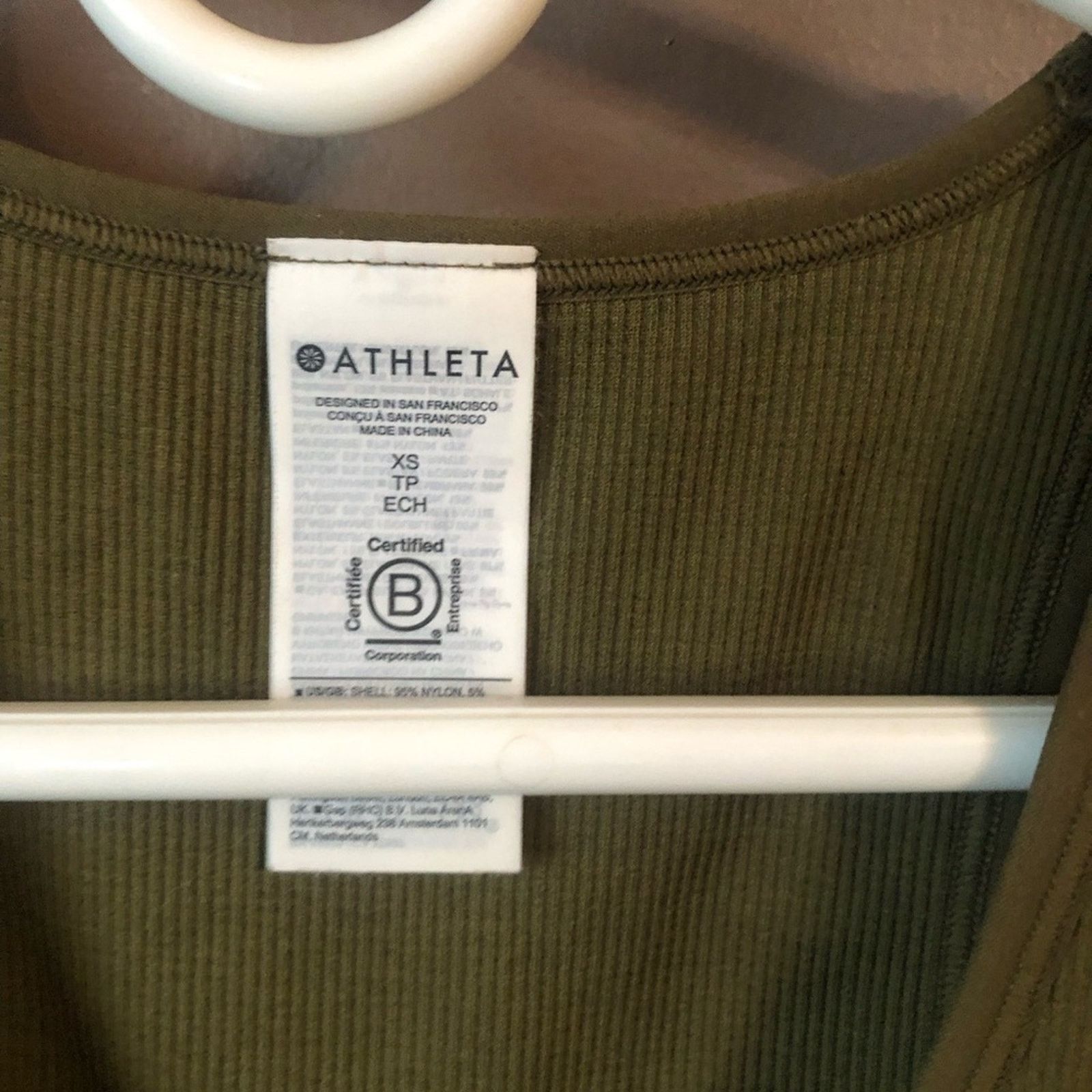 Athleta Athleta sports top bra compression ribbed in Green. Size XS / US 0-2 / IT 36-38 - 3 Thumbnail
