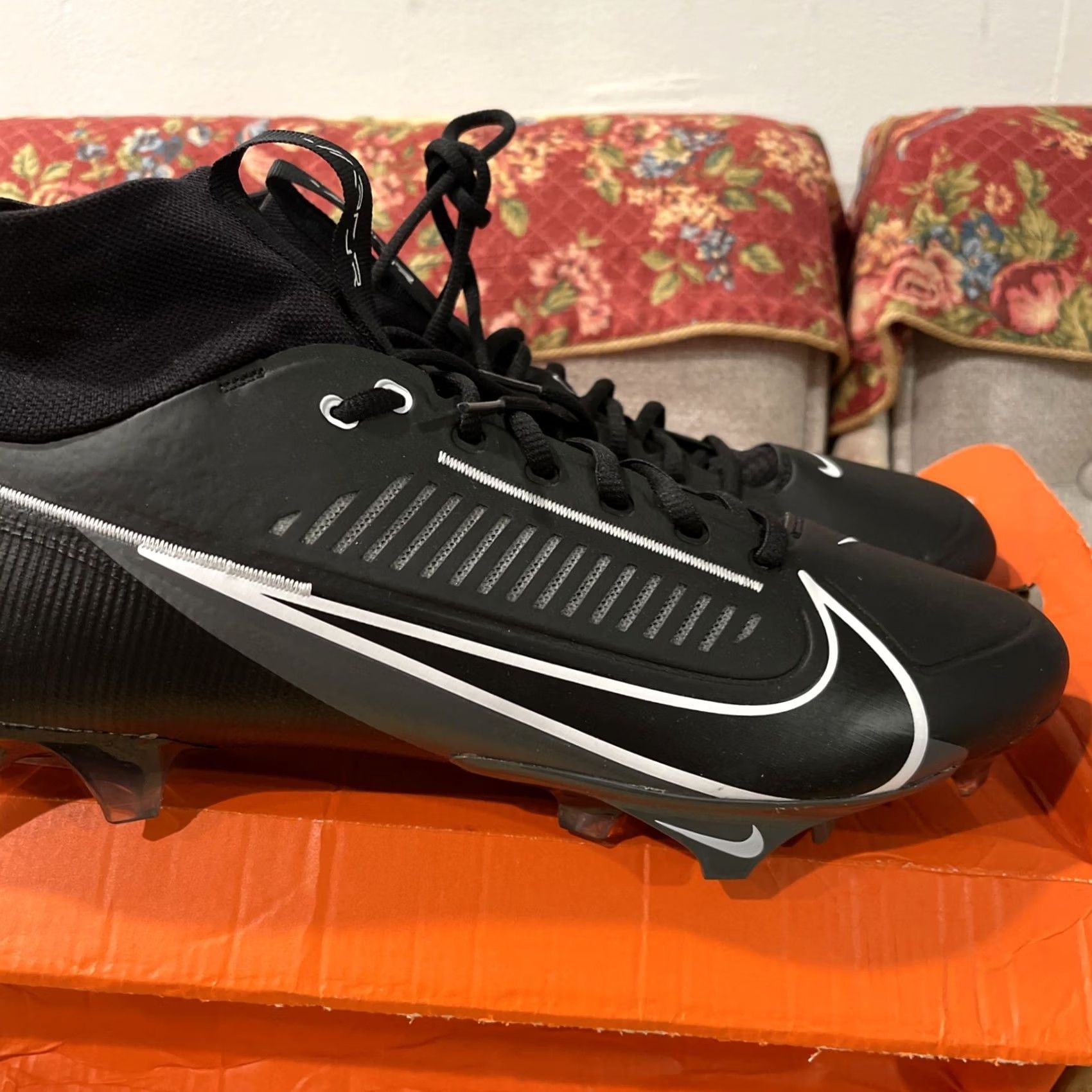 Nike Nike Vapor Edge Pro 360 2 Football Cleats Mens 14 Black White DA5456-010 Size US 13 / EU 46 - 3 Thumbnail