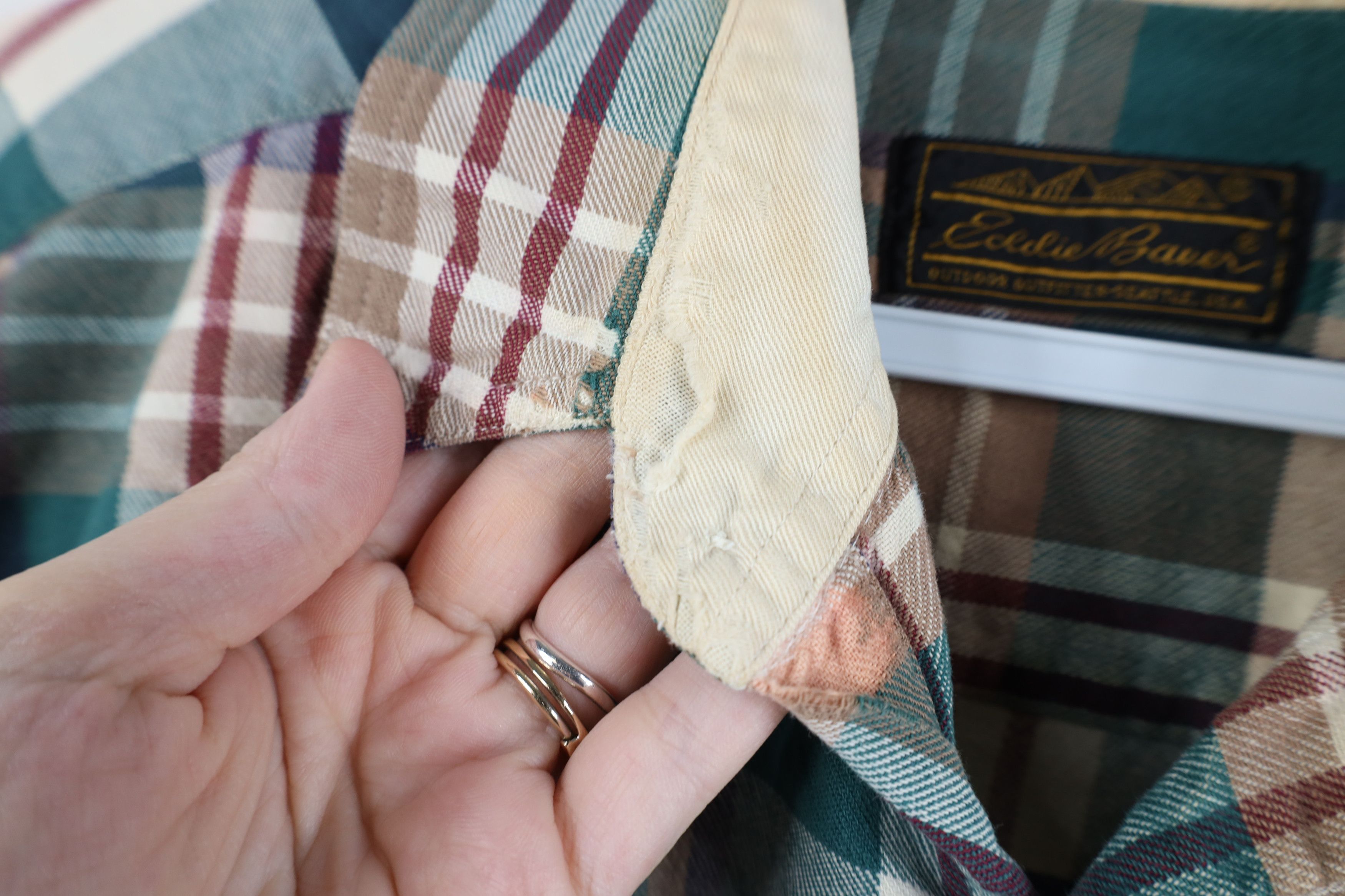 Eddie Bauer Vintage 90s Eddie Bauer Bainbridge Flannel Button Shirt Size US M / EU 48-50 / 2 - 7 Thumbnail