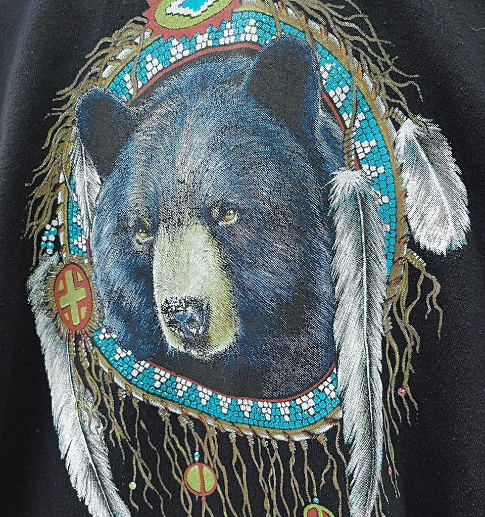 Jerzees Jerzees Bear Hoodie | Vintage Nature Graphic | XL Size US XL / EU 56 / 4 - 4 Thumbnail